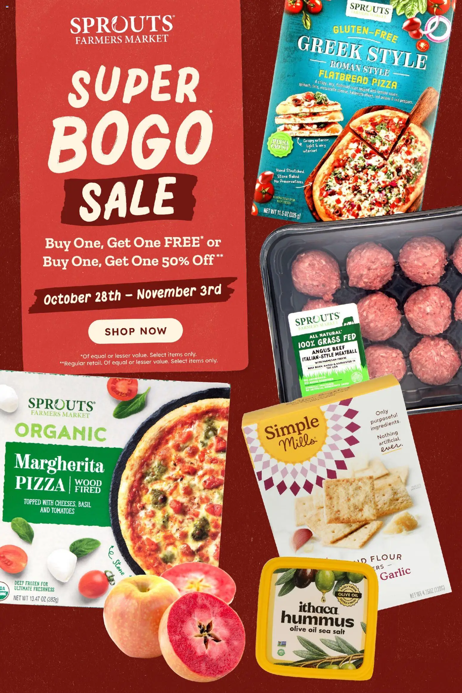 Sprouts Weekly Ad - page 1- valid from 10/28/2026