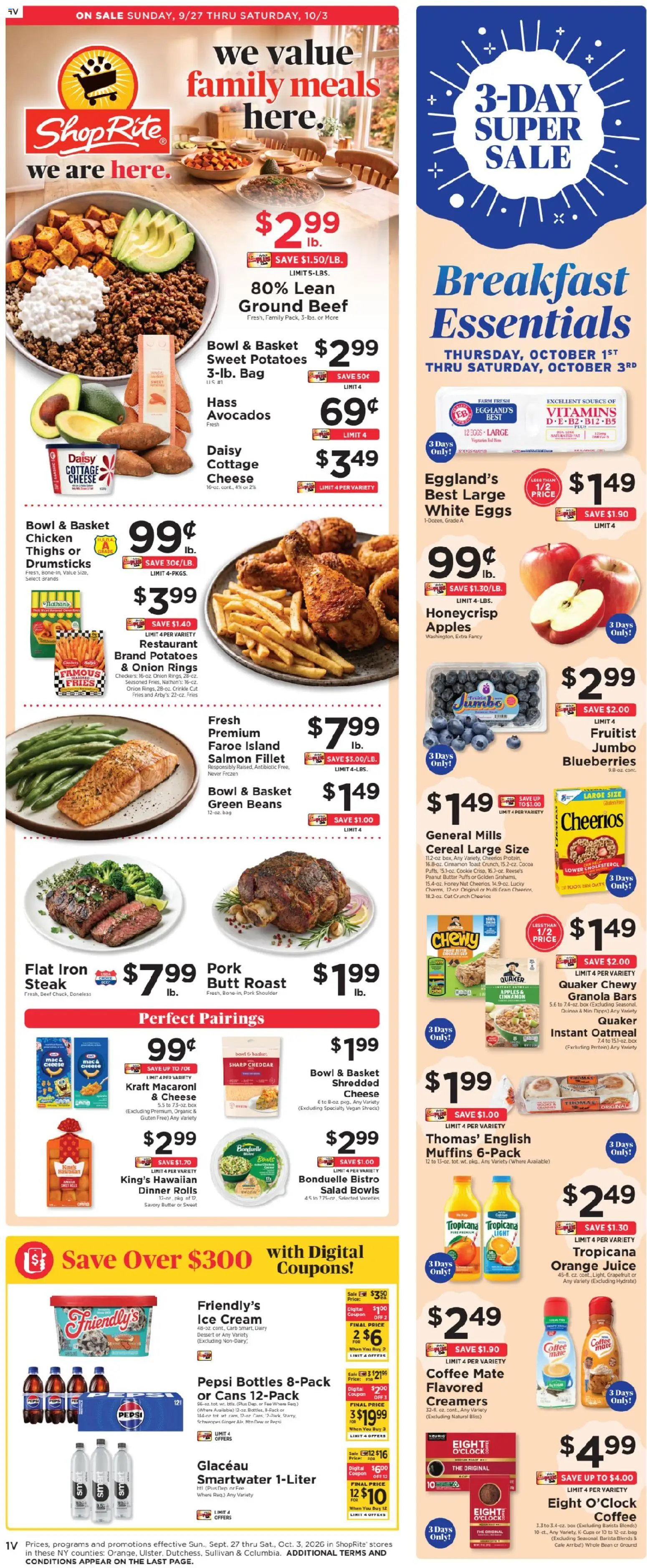 ShopRite Weekly Ad - page 1- valid from 09/27/2026