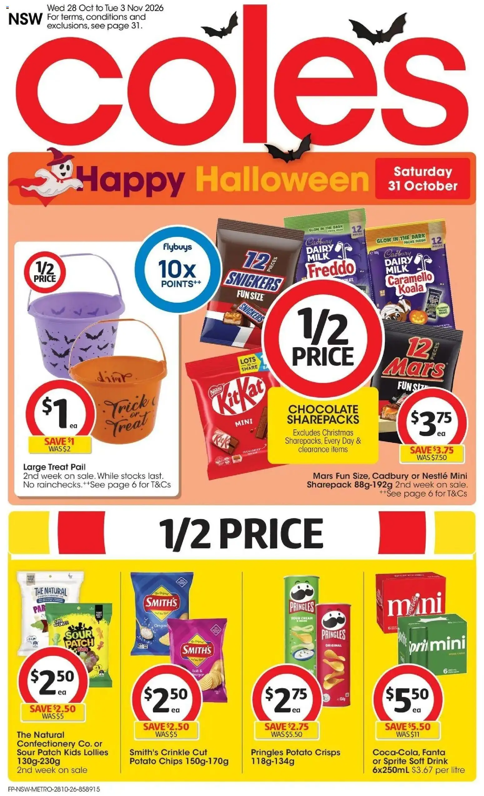 Coles catalogue - page 1- valid from 28/10/2026