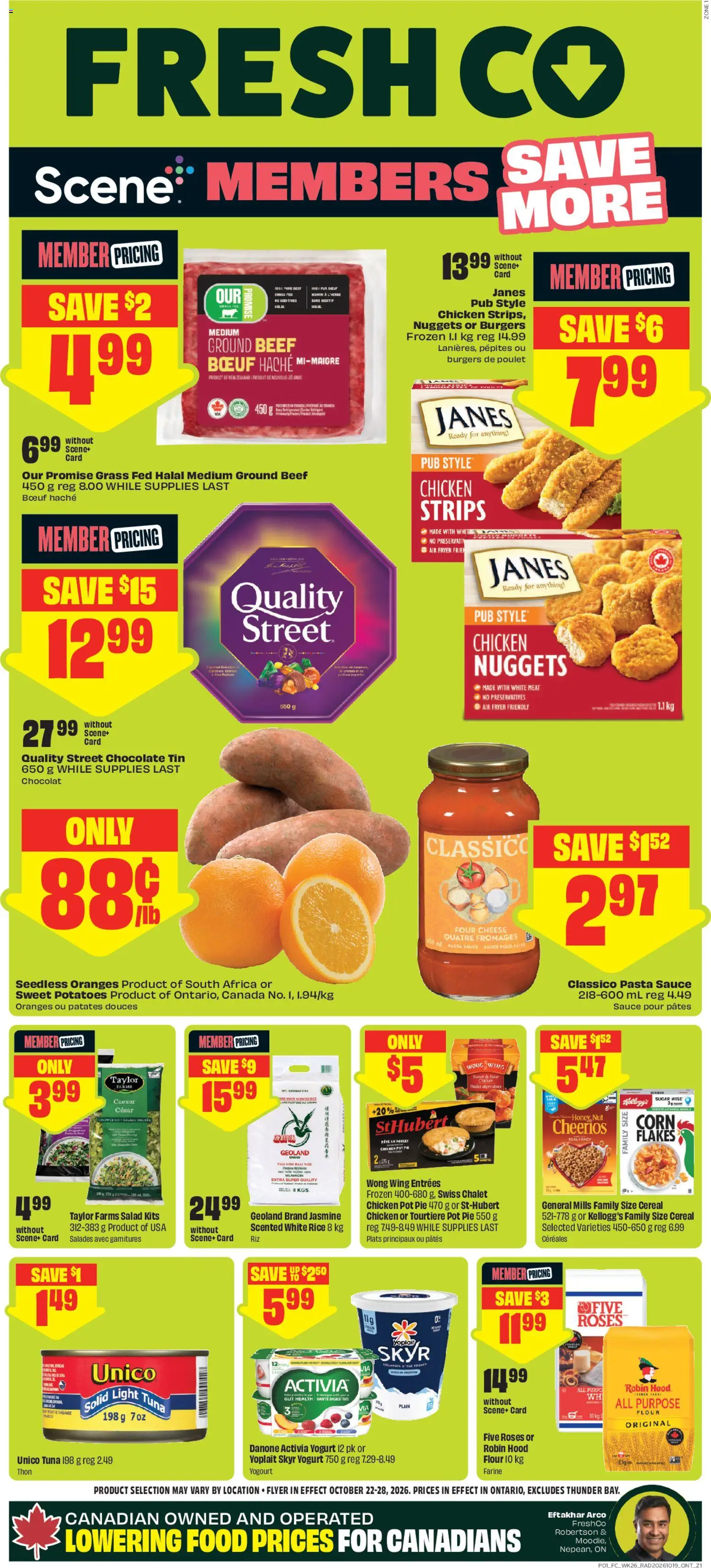 FreshCo weekly flyer / circulaire - page 1- valid from Oct 22, 2026