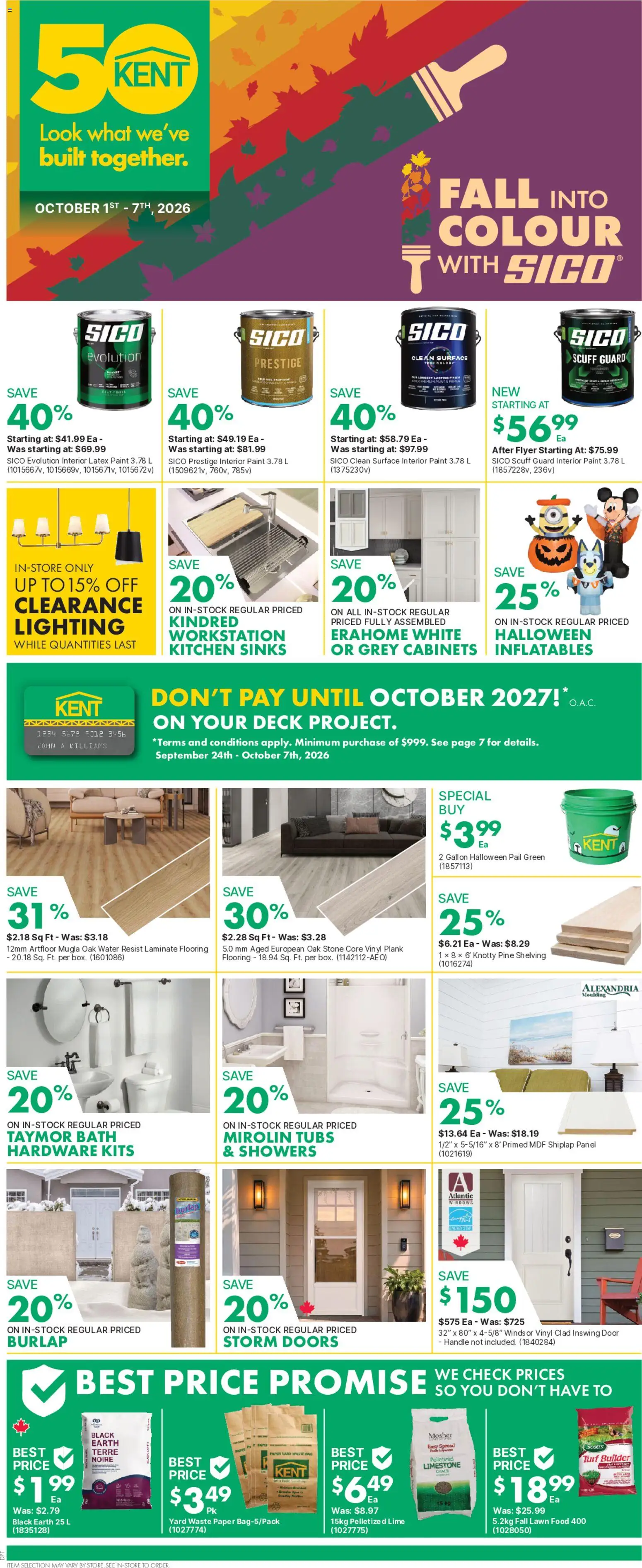 Kent weekly flyer / circulaire - page 1- valid from Oct 1, 2026
