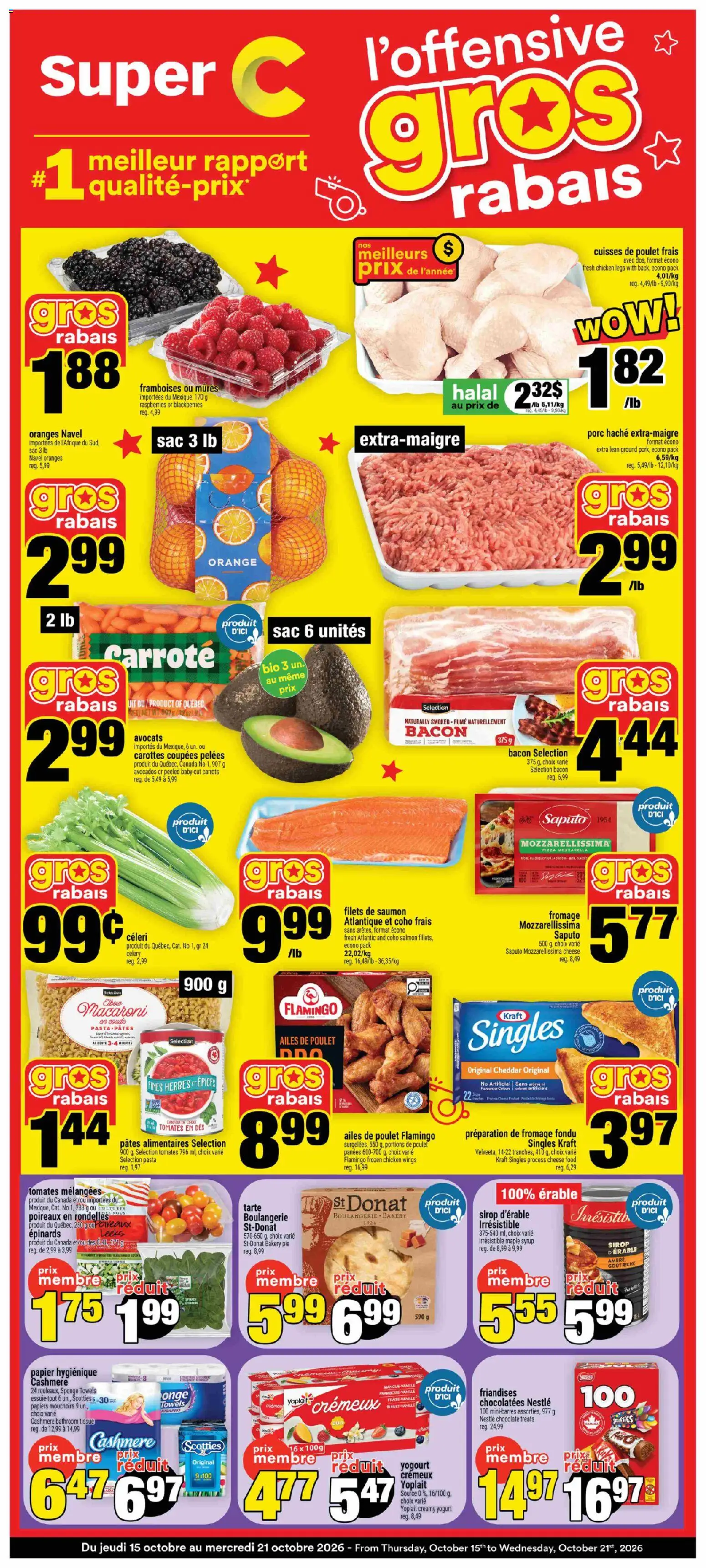 Super C weekly flyer / circulaire - page 1- valid from Oct 15, 2026
