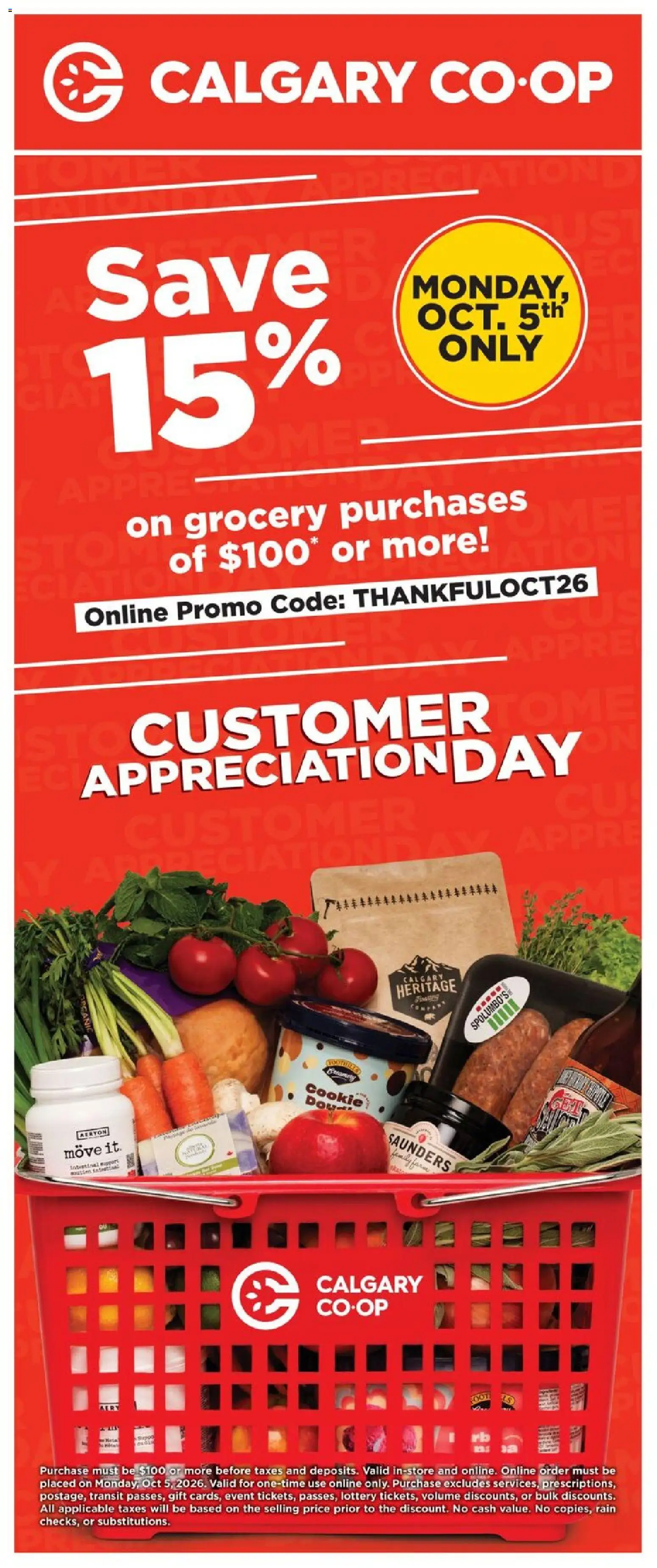 Calgary Co-op weekly flyer / circulaire - page 1- valid from Oct 1, 2026