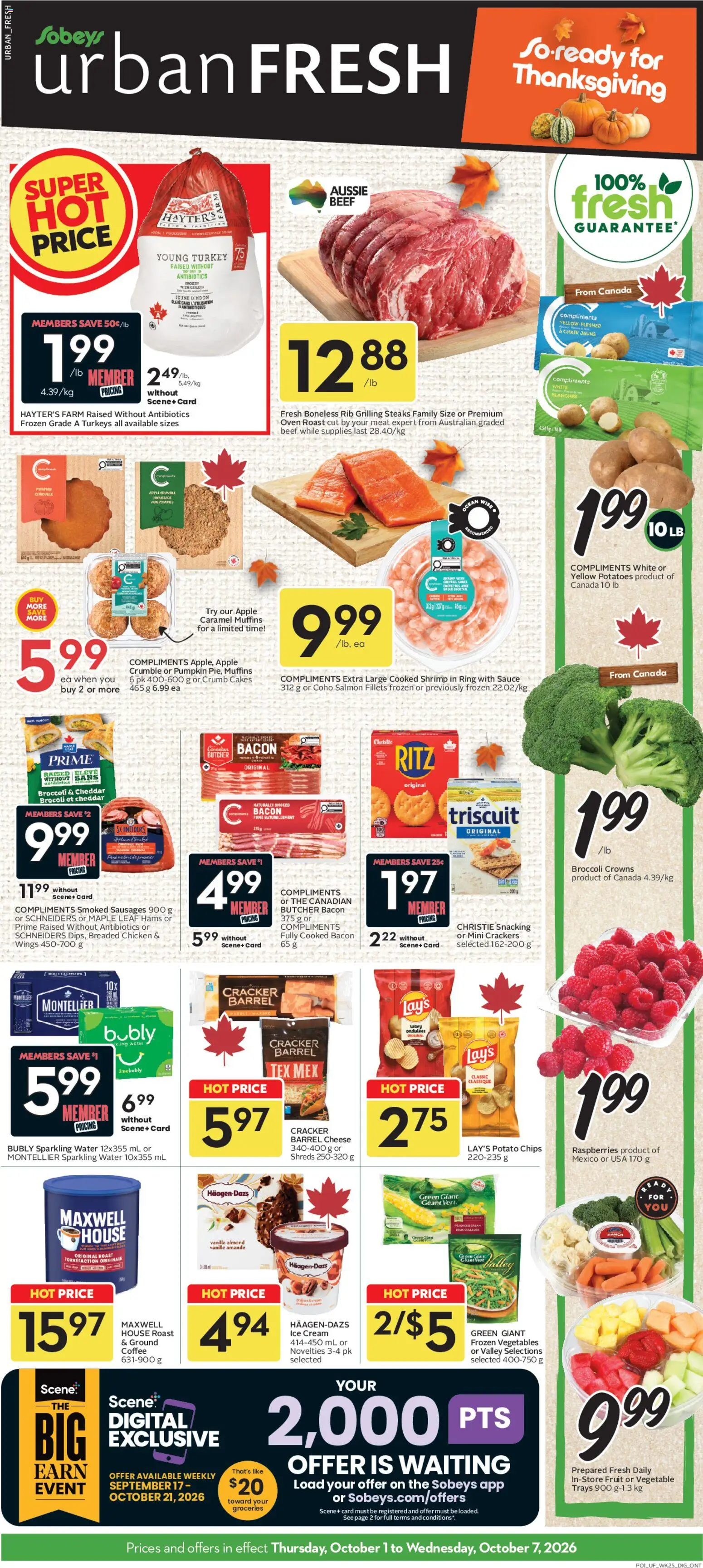 Sobeys weekly flyer / circulaire - page 1- valid from Oct 1, 2026