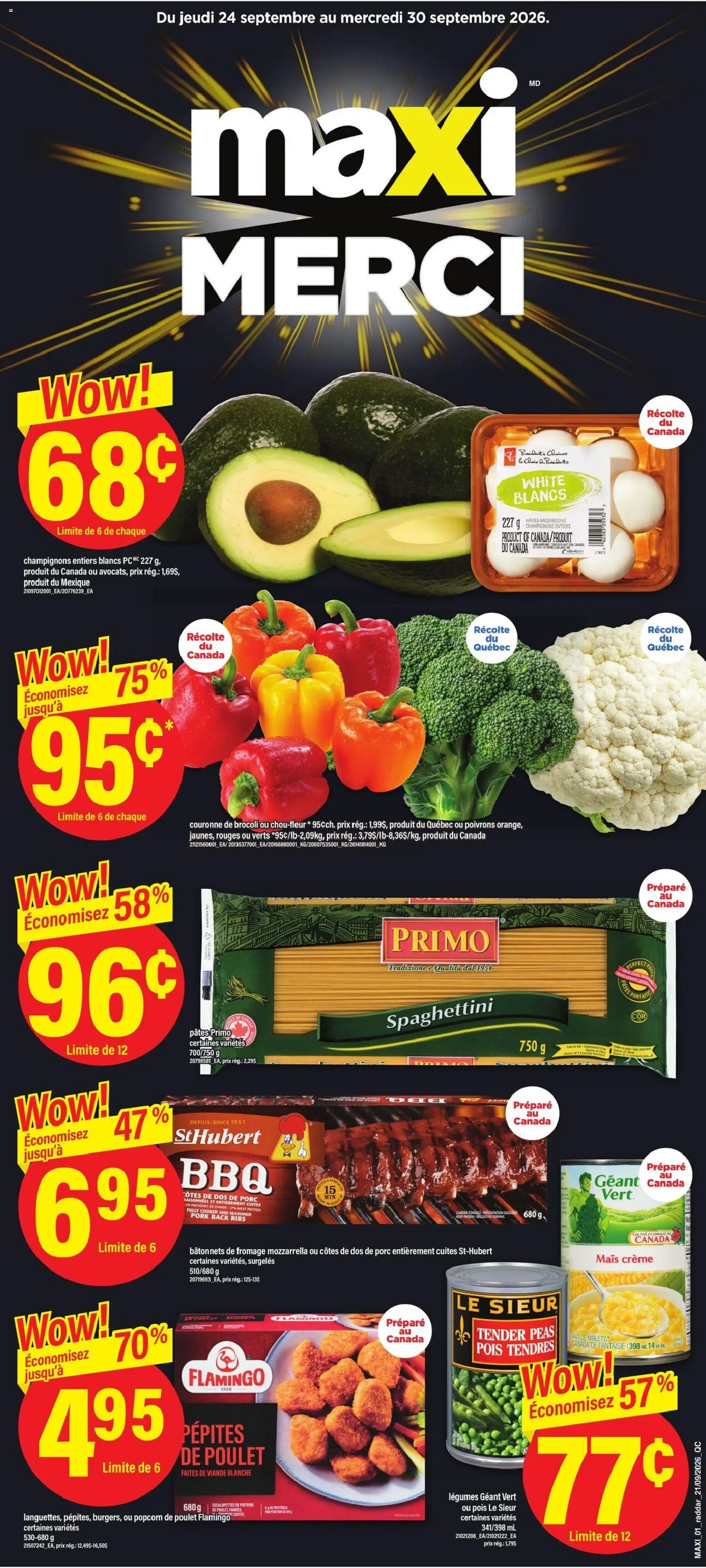 Maxi weekly flyer / circulaire - page 1- valid from Sep 24, 2026
