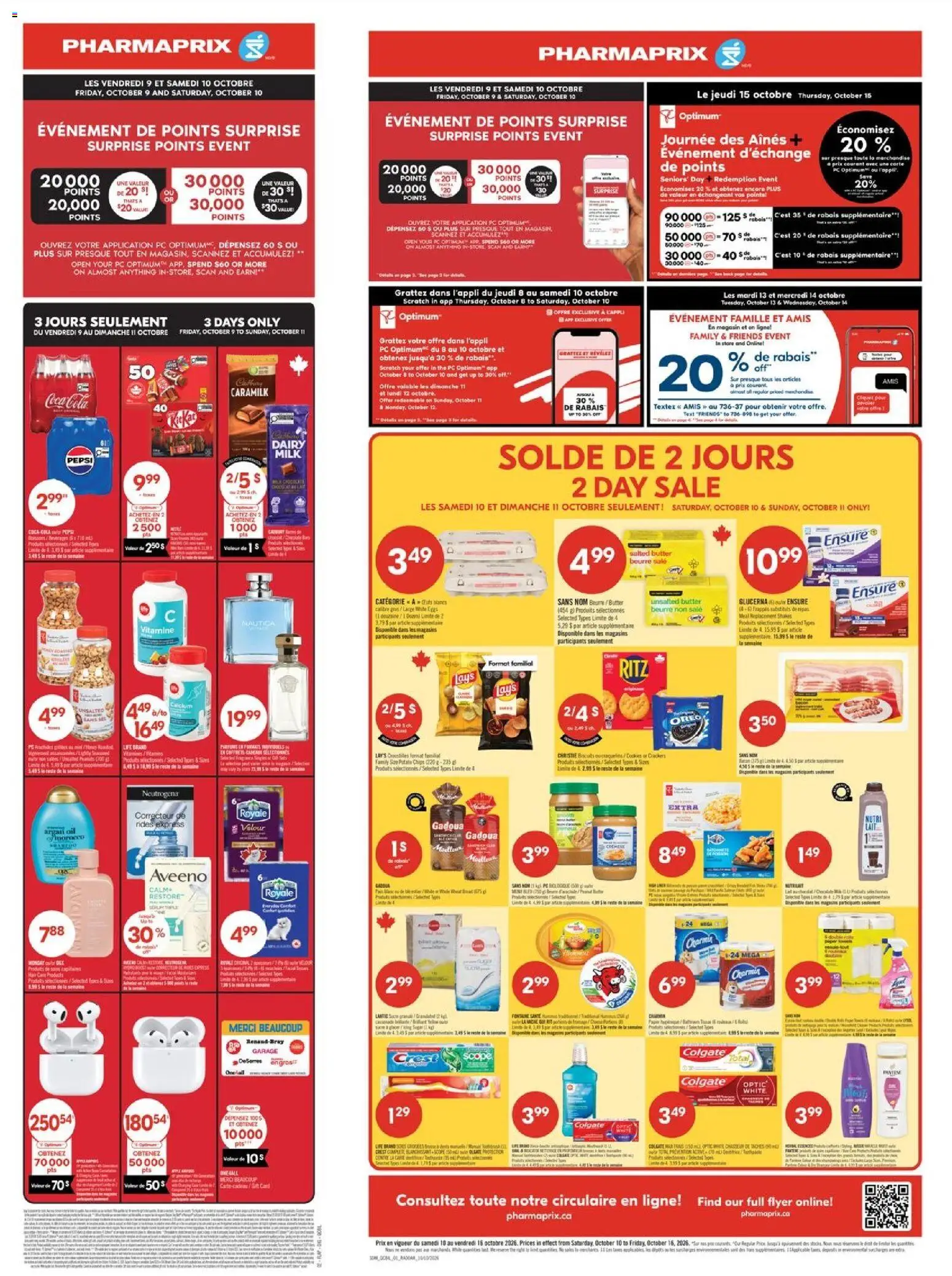 Pharmaprix weekly flyer / circulaire - page 1- valid from Oct 10, 2026
