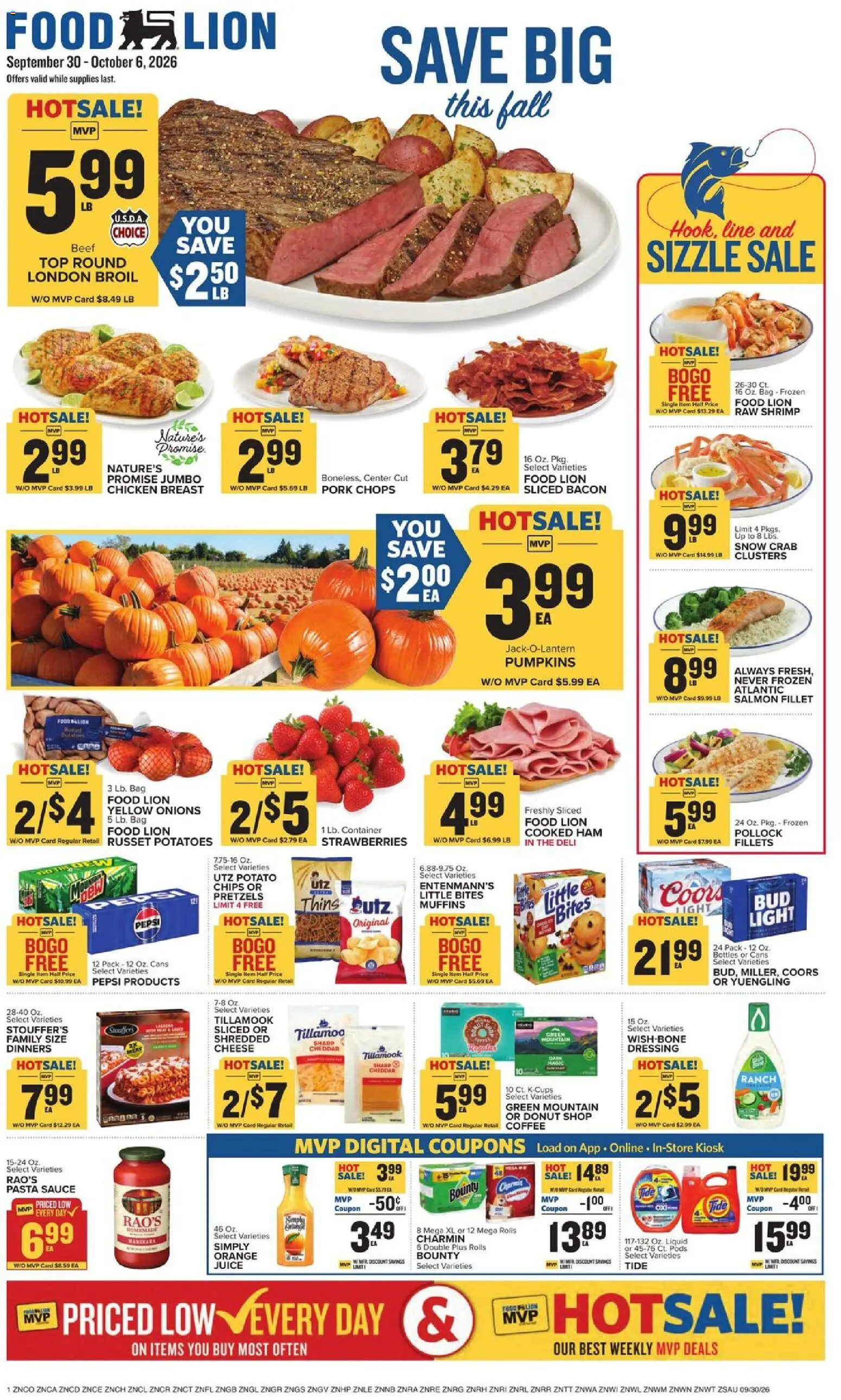 Food Lion Weekly Ad - page 1- valid from 09/30/2026