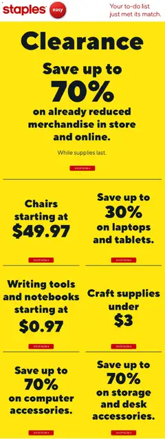 Preview Staples weekly flyer valid from Sep 25, 2026