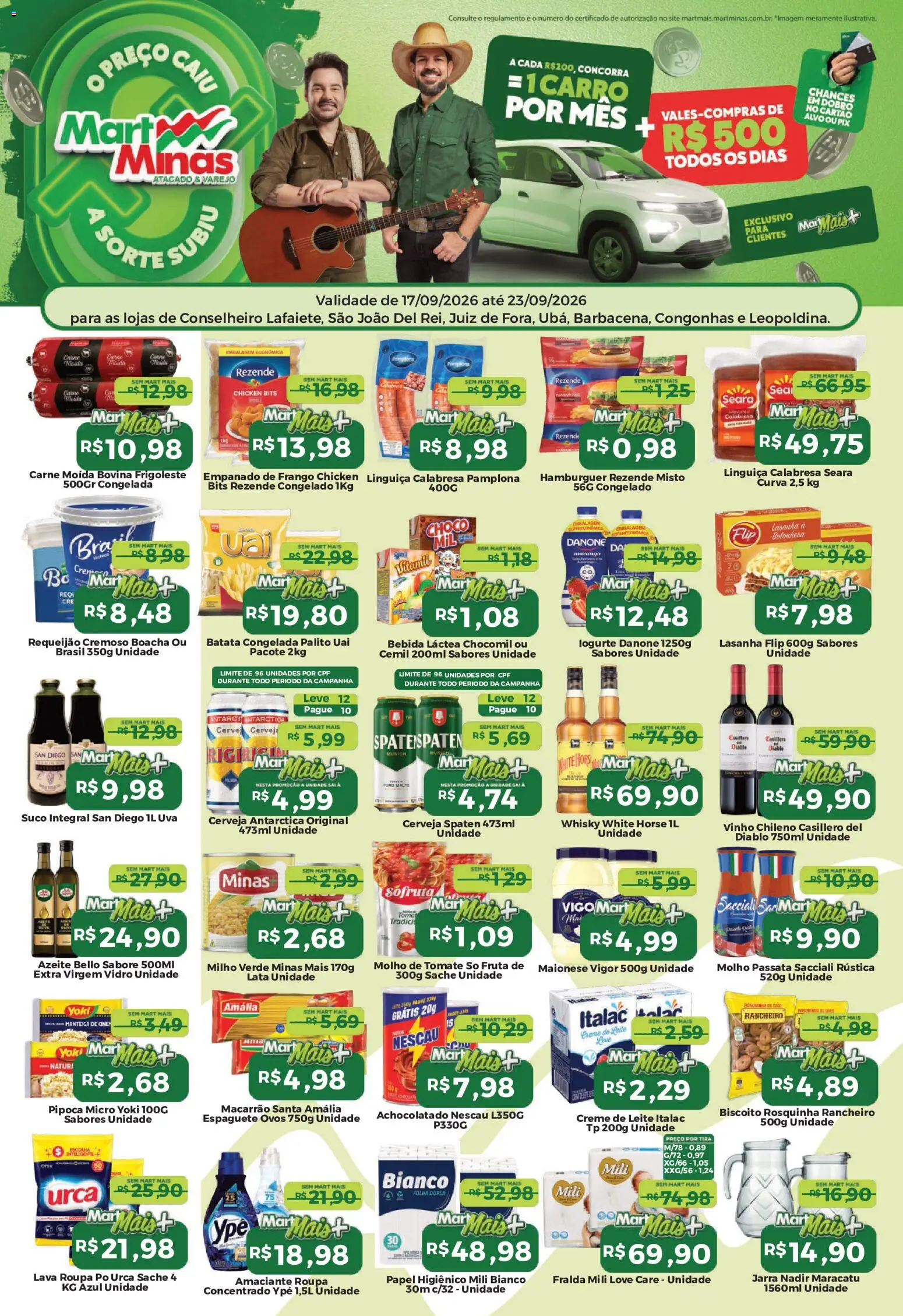 Mart Minas ofertas - página 1- válido a partir de 17/09/2026
