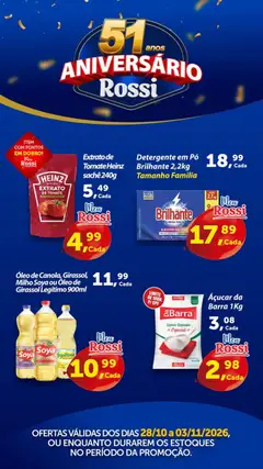 Pré-visualização Rossi Supermercados - Ofertas da semana válida a partir de 28/10/2026