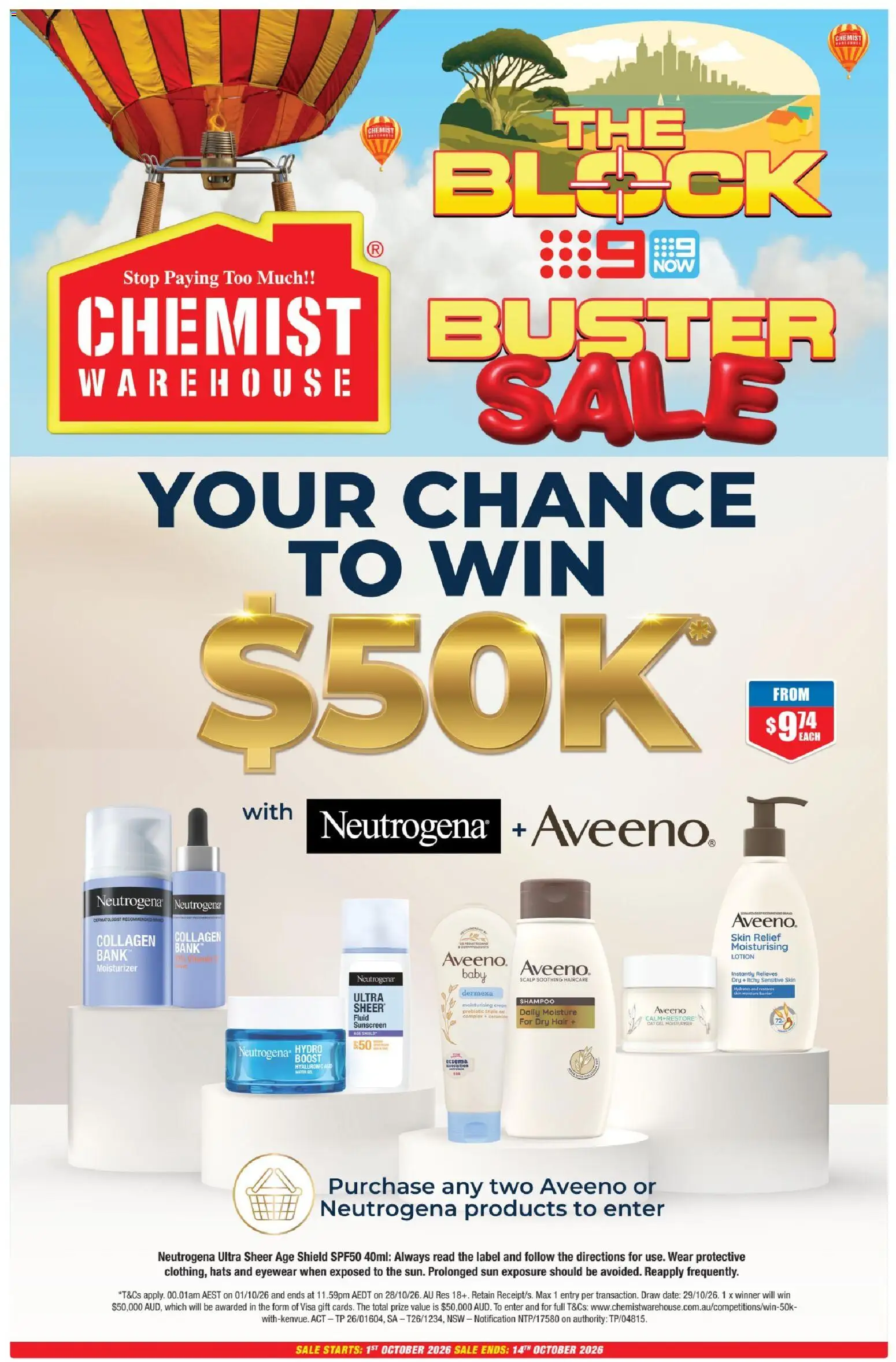 Chemist Warehouse catalogue - page 1- valid from 01/10/2026