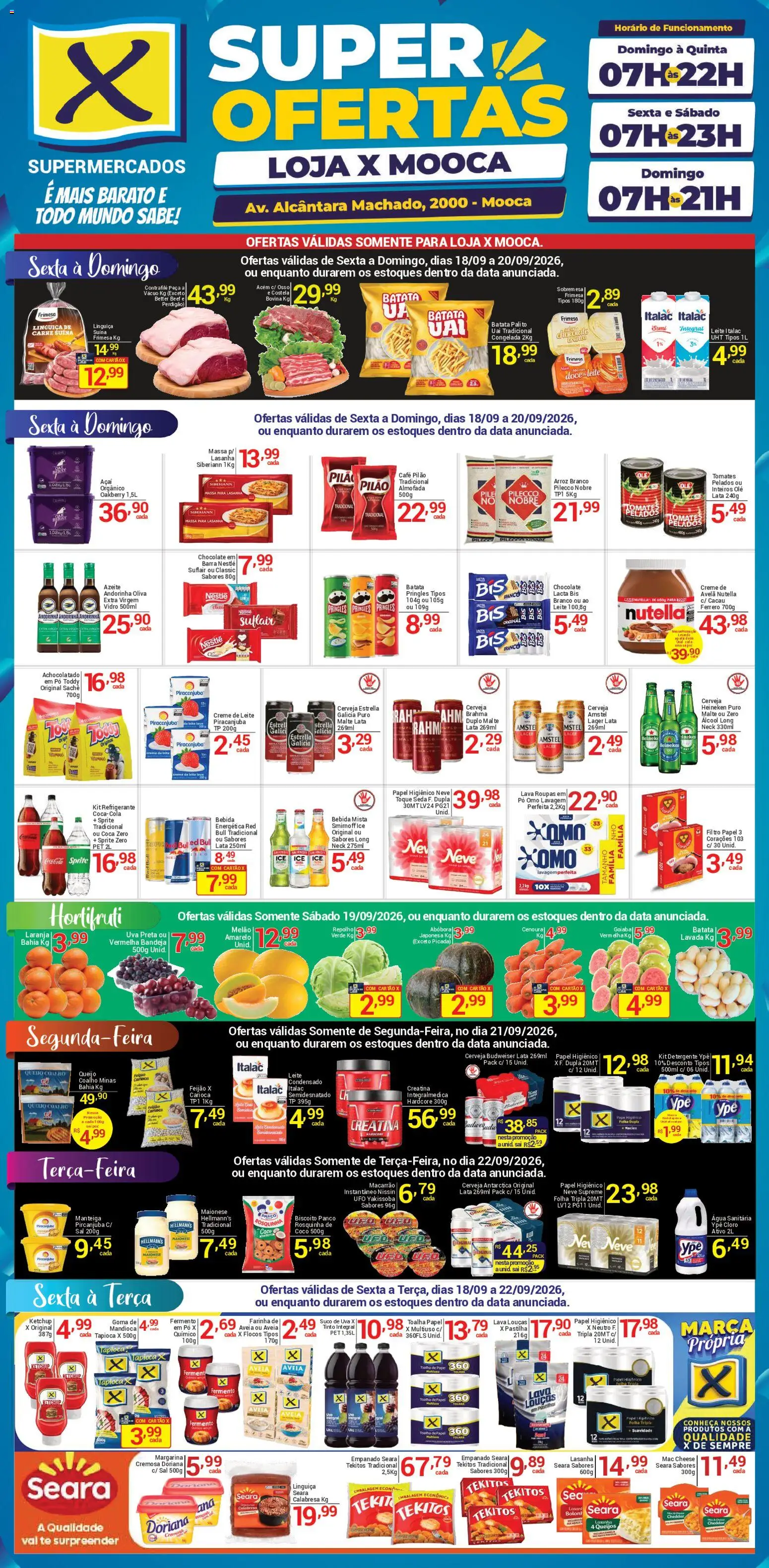 X Supermercados - Ofertas da semana - página 1- válido a partir de 18/09/2026
