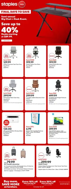Preview Staples weekly flyer valid from Oct 28, 2026