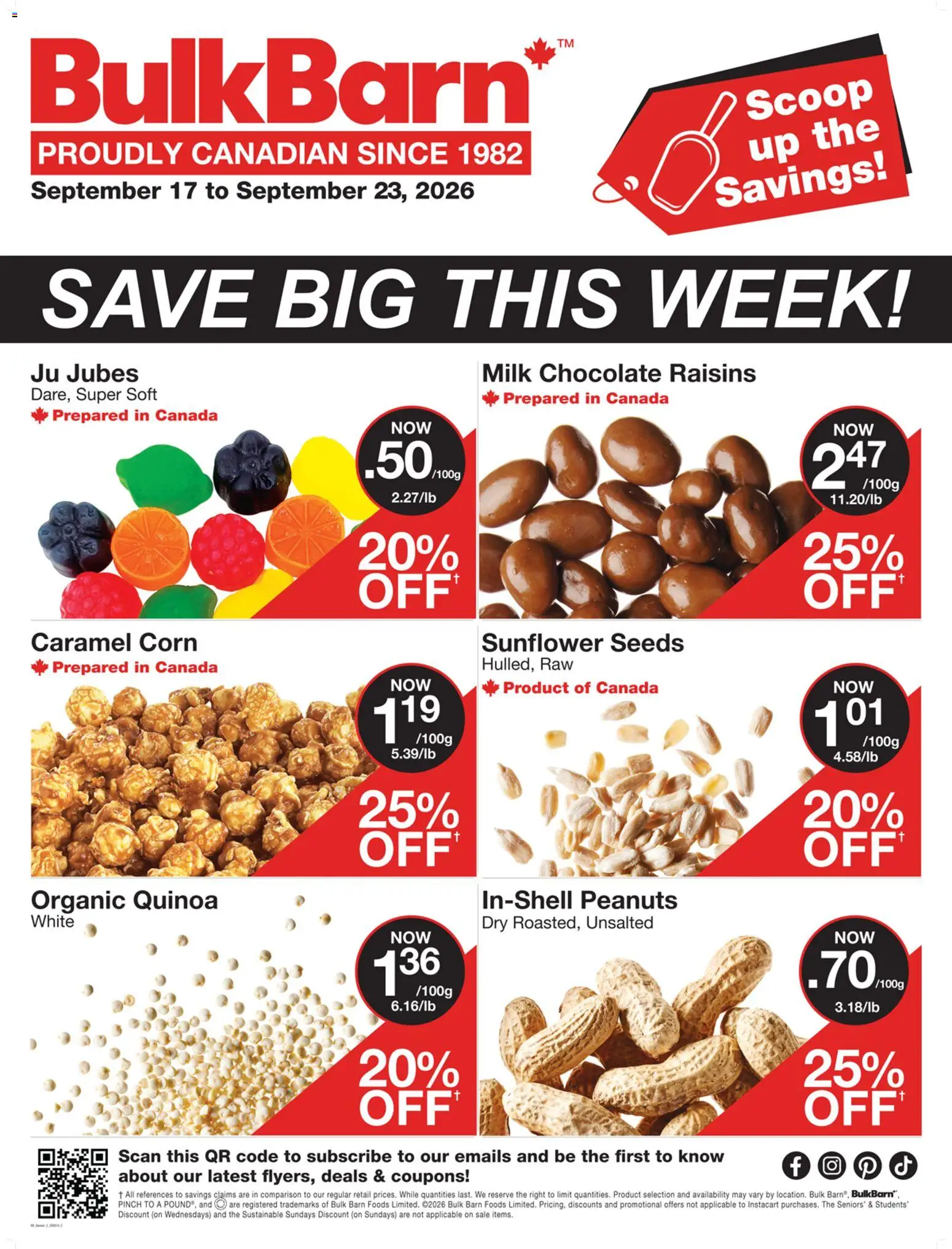 Bulk Barn weekly flyer / circulaire - page 1- valid from Sep 17, 2026