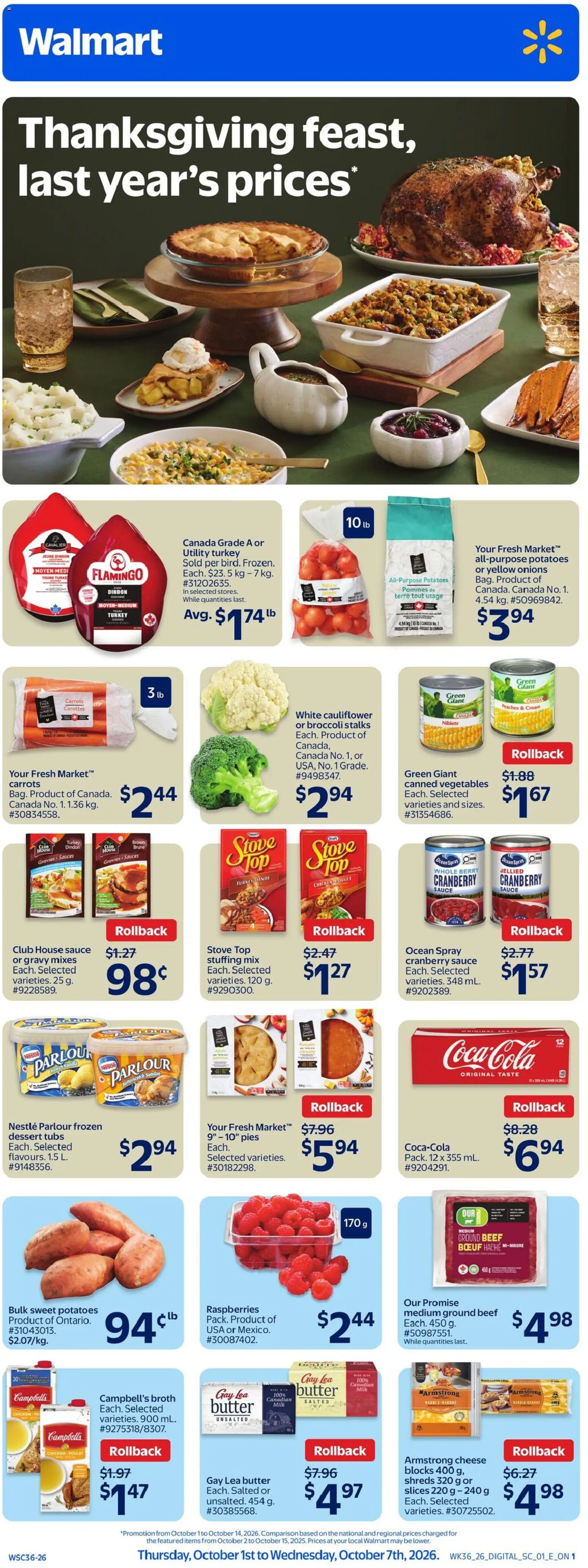 Walmart weekly flyer - page 1- valid from Oct 1, 2026