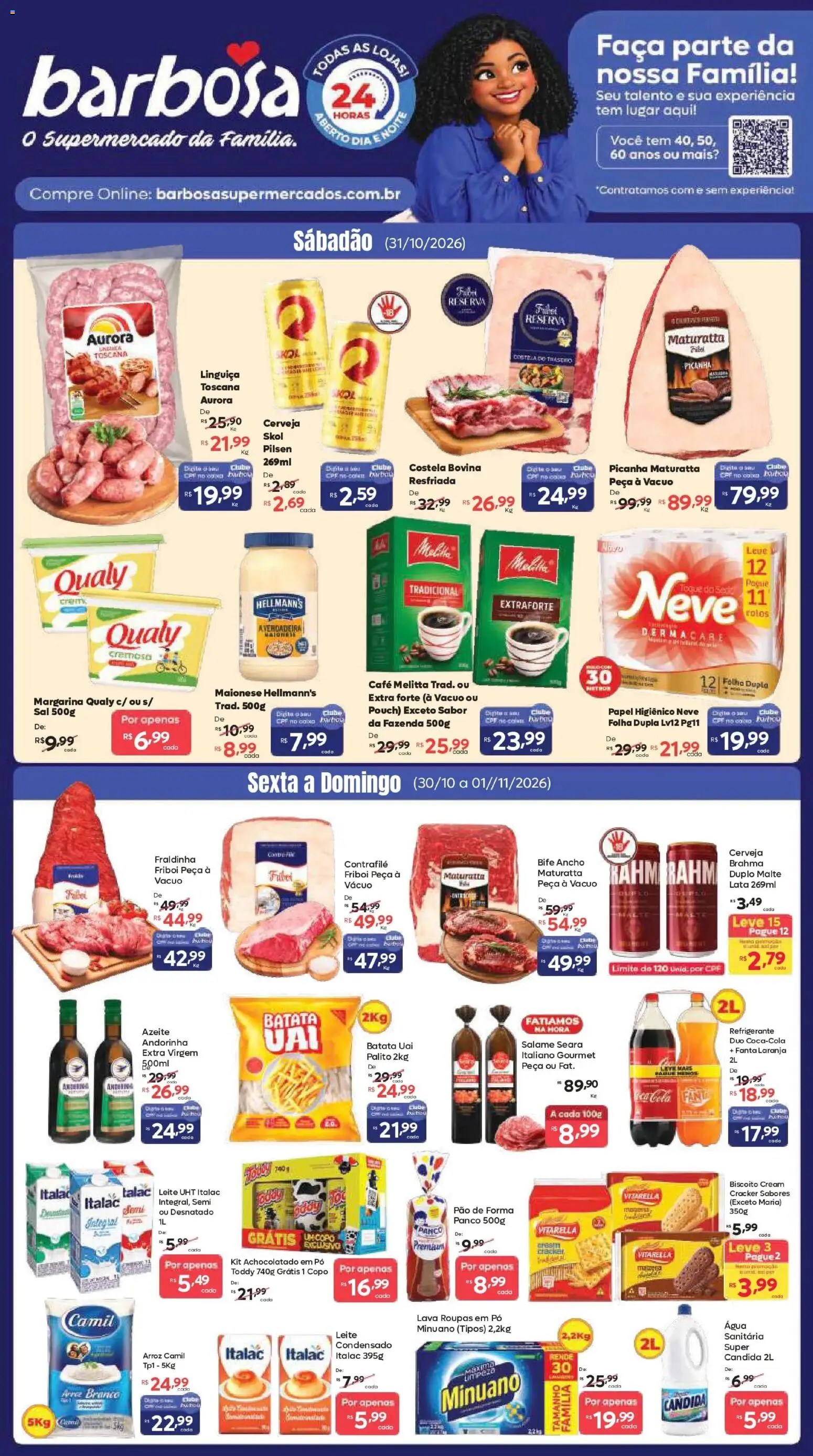 Barbosa Supermercados - Ofertas da semana - página 1- válido a partir de 30/10/2026
