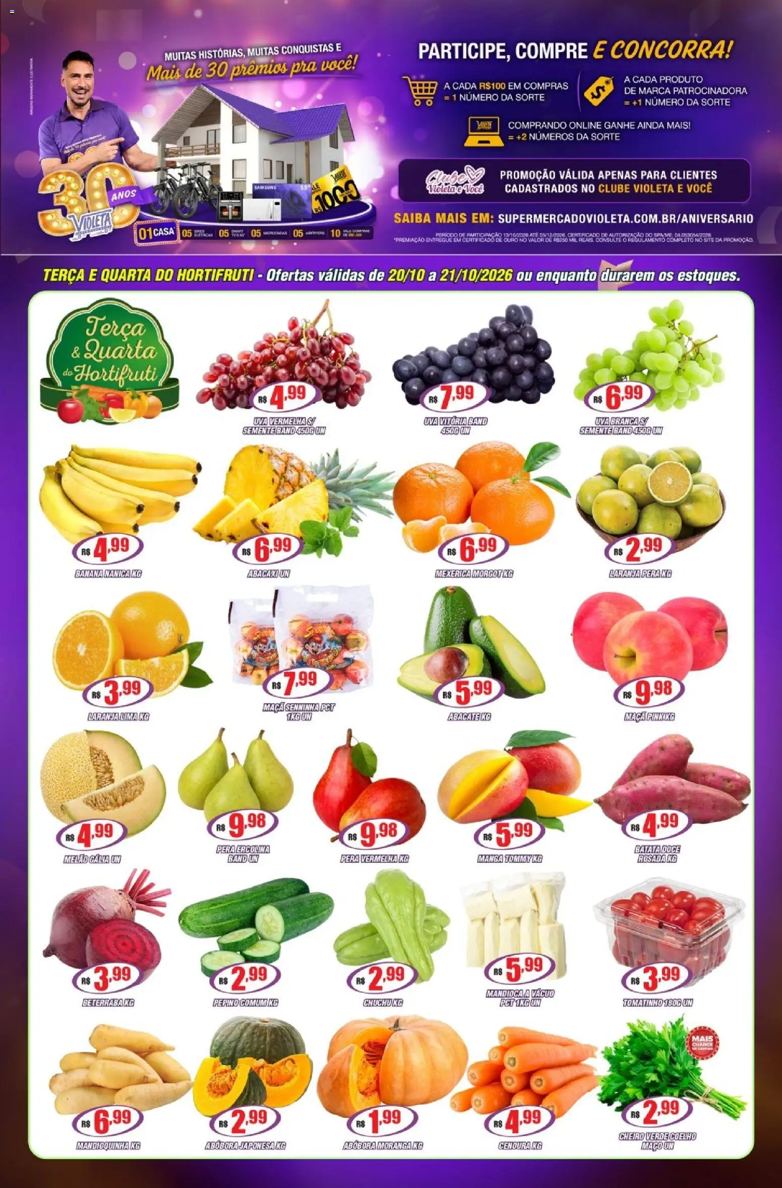 Violeta Supermercados - Ofertas da semana - página 1- válido a partir de 20/10/2026
