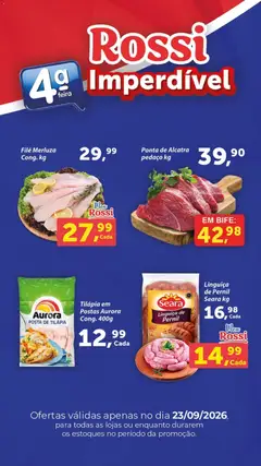 Pré-visualização Rossi Supermercados ofertas Imperdível válida a partir de 23/09/2026