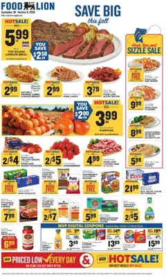 Preview Food Lion Weekly Ad valid from 09/30/2026