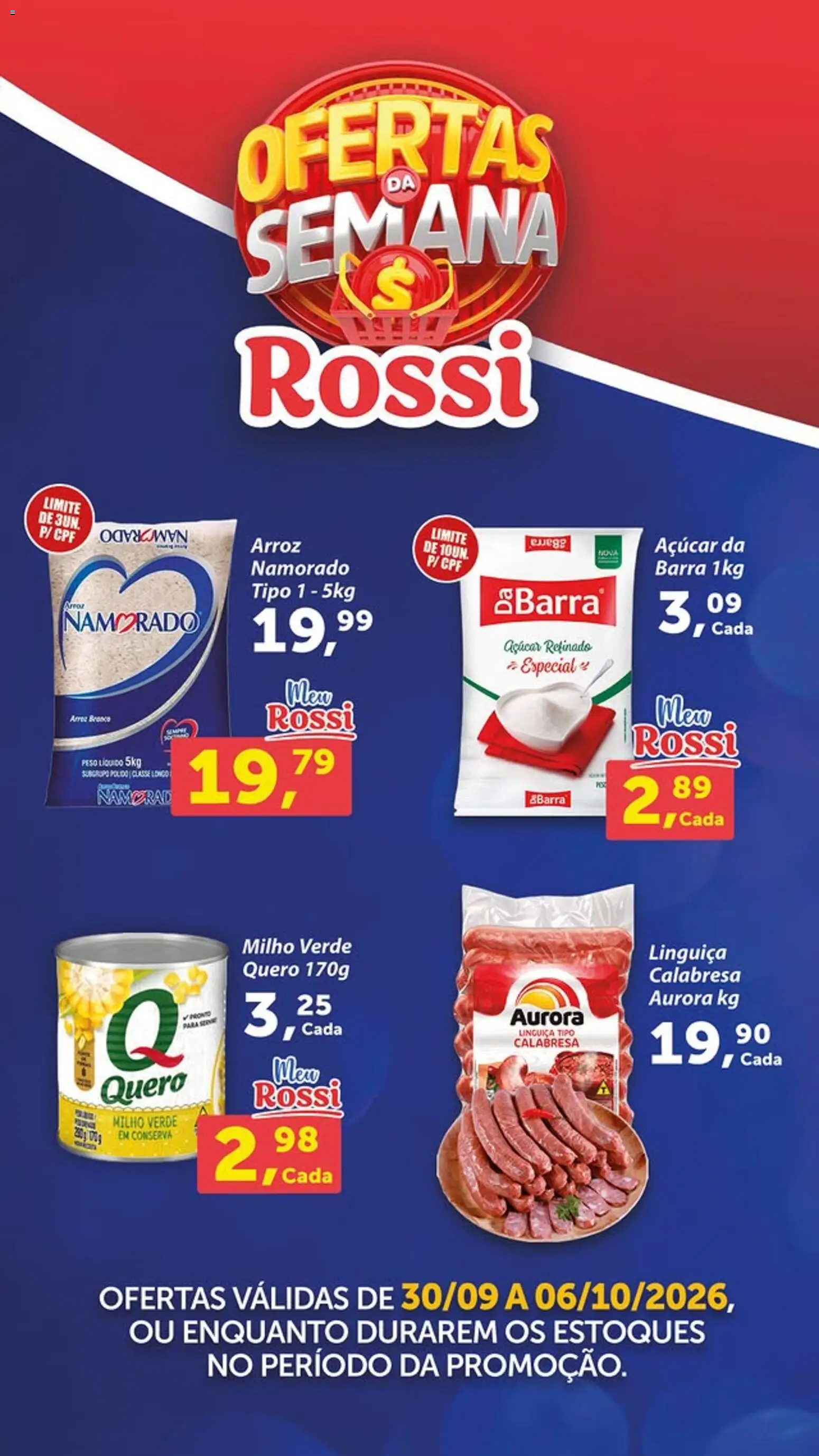 Rossi Supermercados - Ofertas da semana - página 1- válido a partir de 30/09/2026
