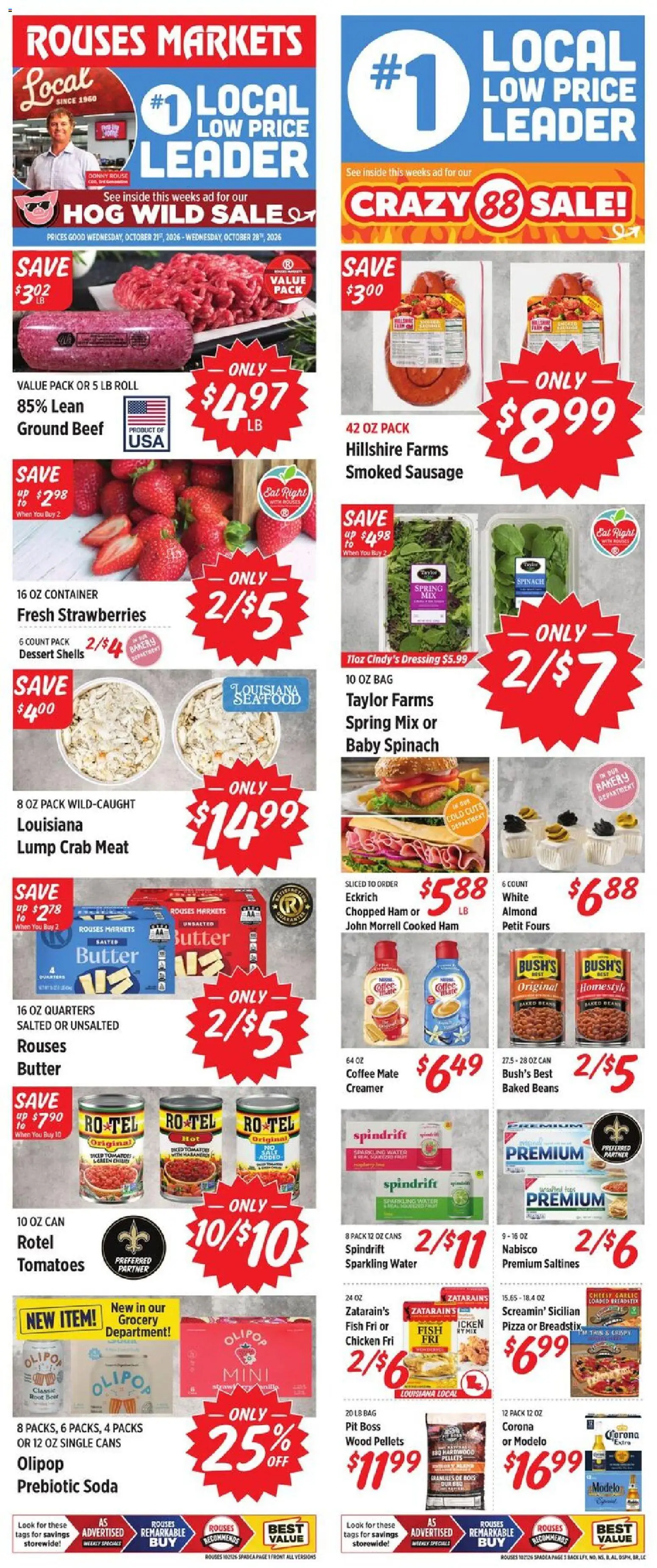 Rouses Weekly Ad - page 1- valid from 10/21/2026