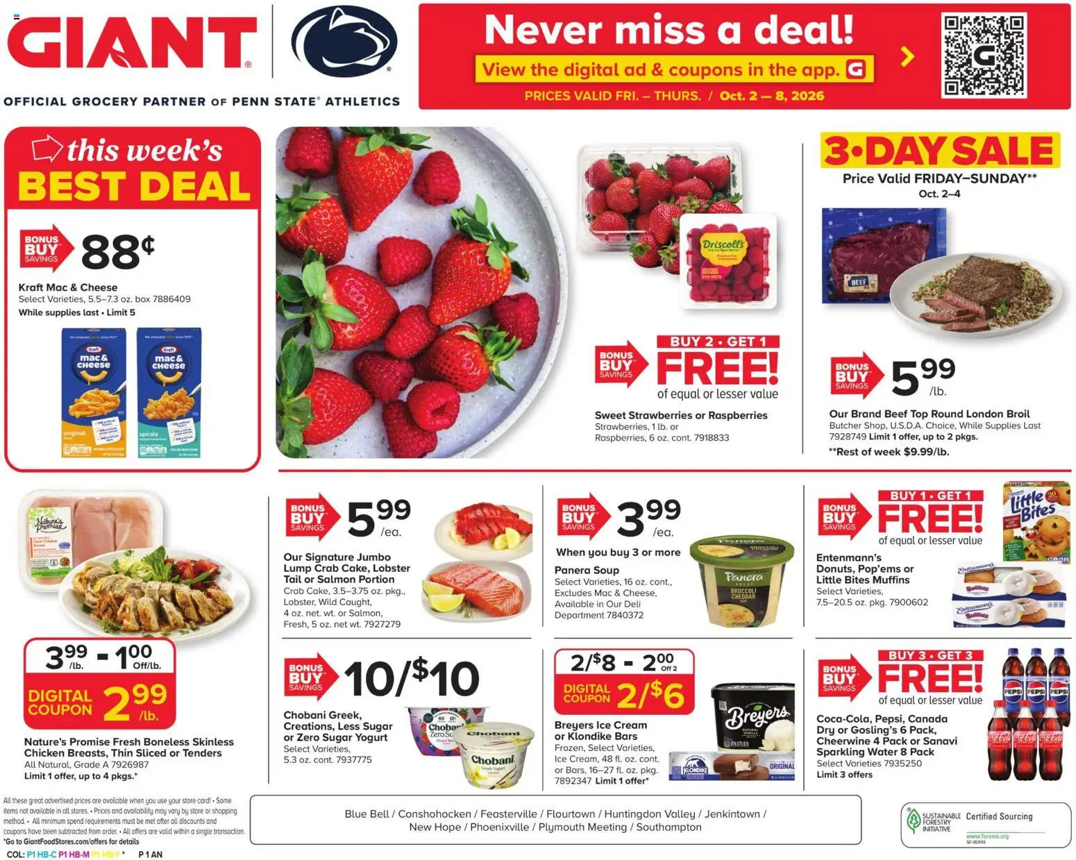 Giant Weekly Ad - page 1- valid from 10/02/2026