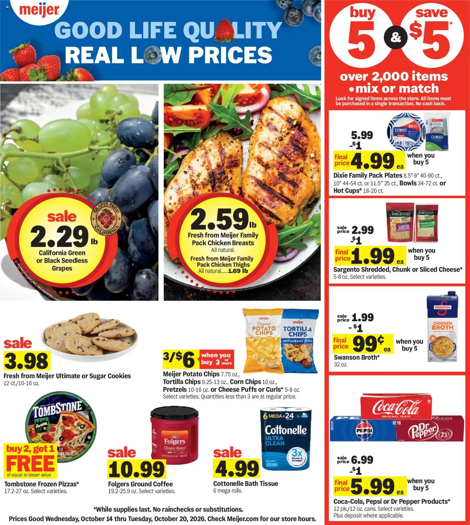 Meijer Weekly Ad - page 1- valid from 10/14/2026