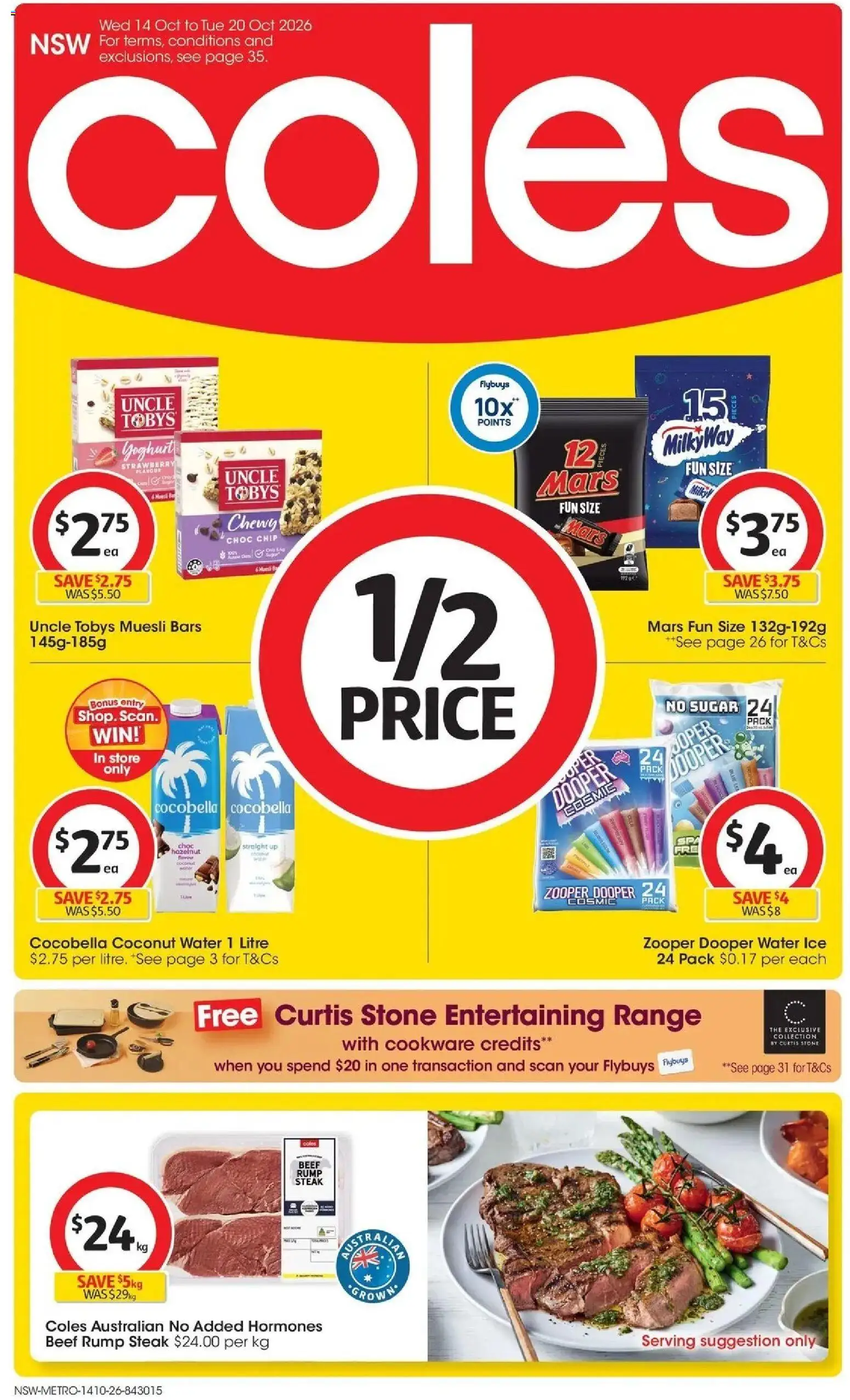 Coles catalogue - page 1- valid from 14/10/2026