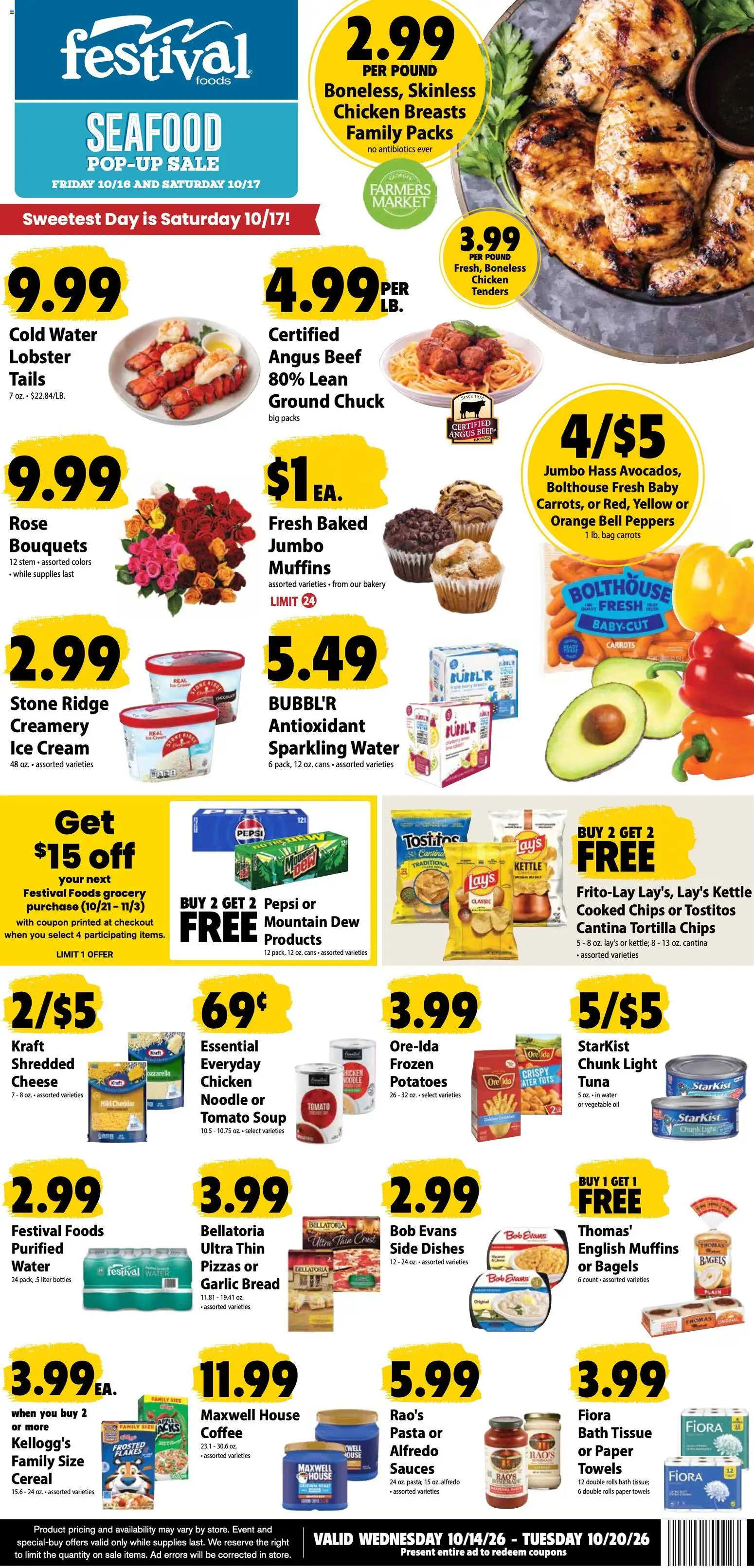 Festival Foods Weekly Ad - page 1- valid from 10/14/2026
