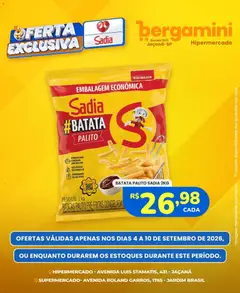 Pré-visualização Supermercado Bergamini ofertas Sadia e a Perdigão válida a partir de 04/09/2026