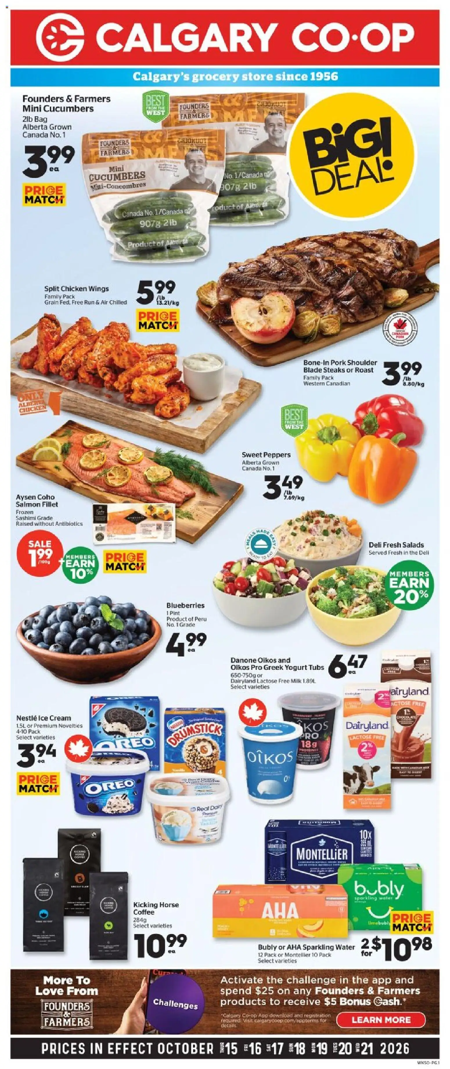 Calgary Co-op weekly flyer / circulaire - page 1- valid from Oct 15, 2026