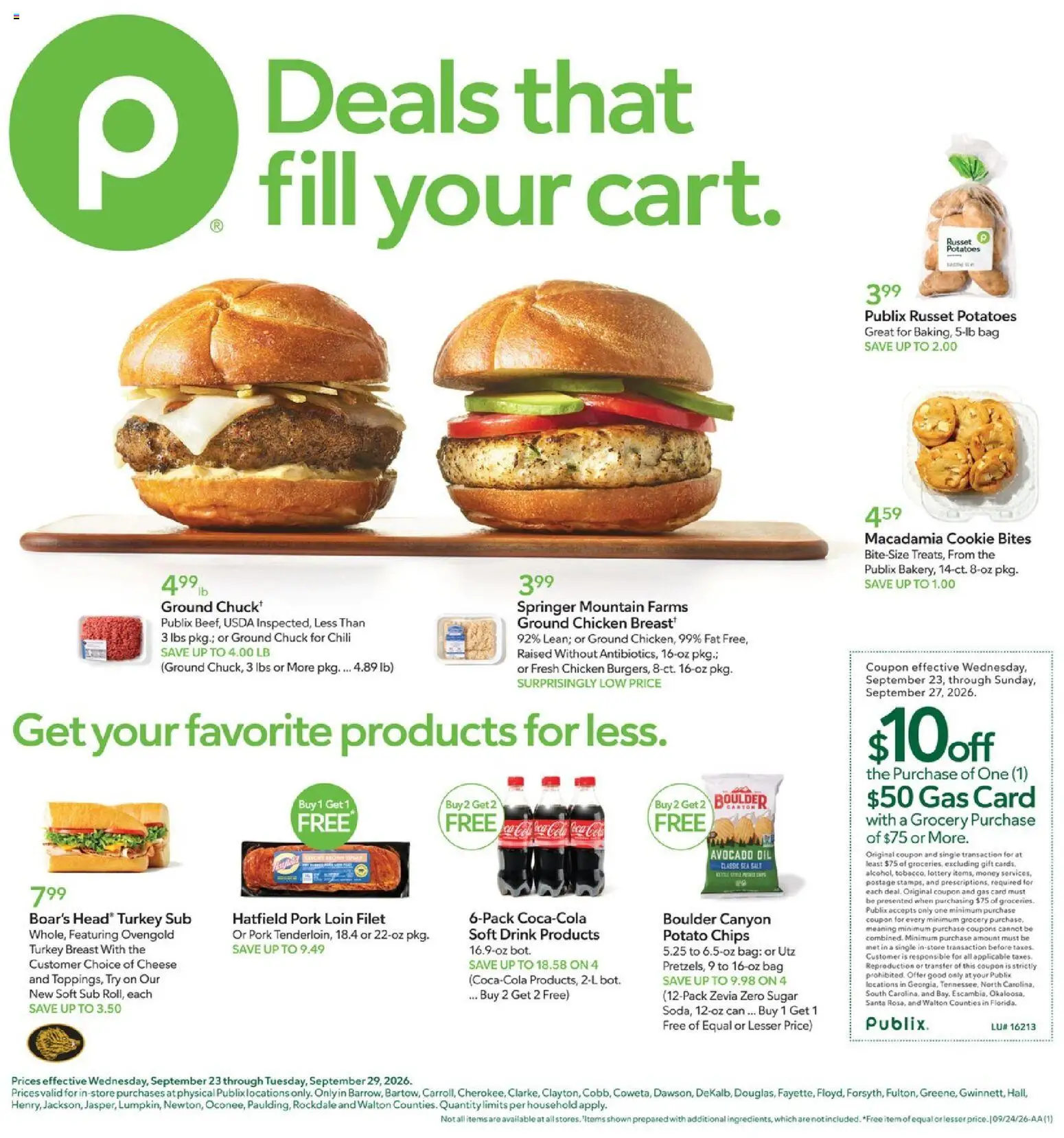 Publix Weekly Ad - page 1- valid from 09/23/2026