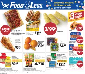 Preview Food 4 Less Weekly Ad valid from 09/23/2026