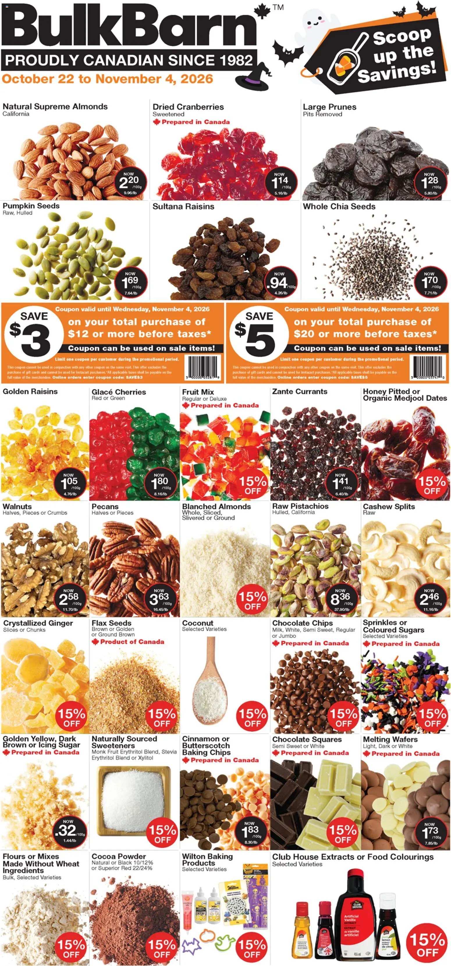 Bulk Barn weekly flyer - page 1- valid from Oct 22, 2026