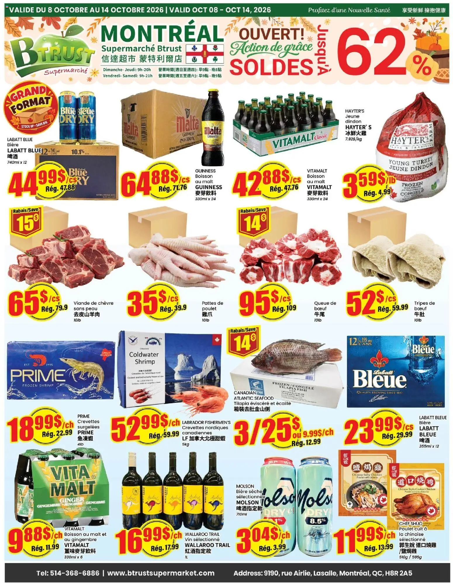 Btrust Supermarket weekly flyer / circulaire - page 1- valid from Oct 8, 2026