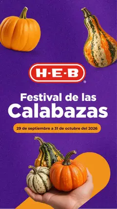 H-E-B folleto Festival de las Calabazas válido desde 29/09/2026