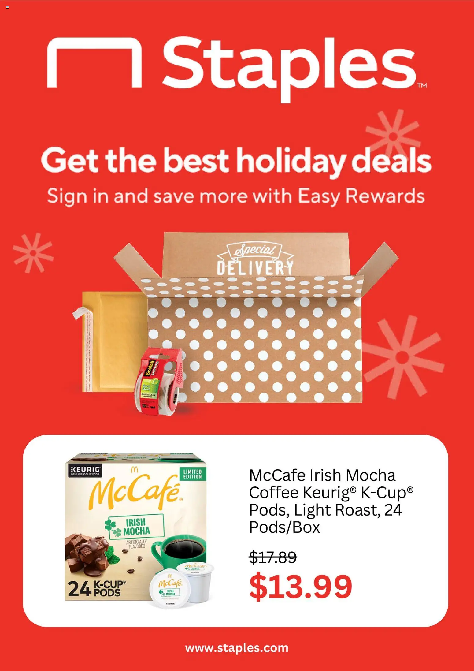 Staples Weekly Ad - page 1- valid from 10/25/2026