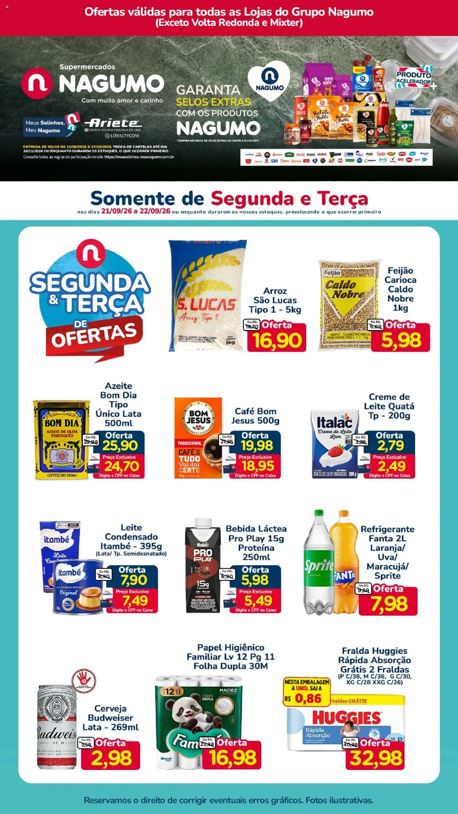 Nagumo ofertas Segunda e Terça - página 1- válido a partir de 21/09/2026
