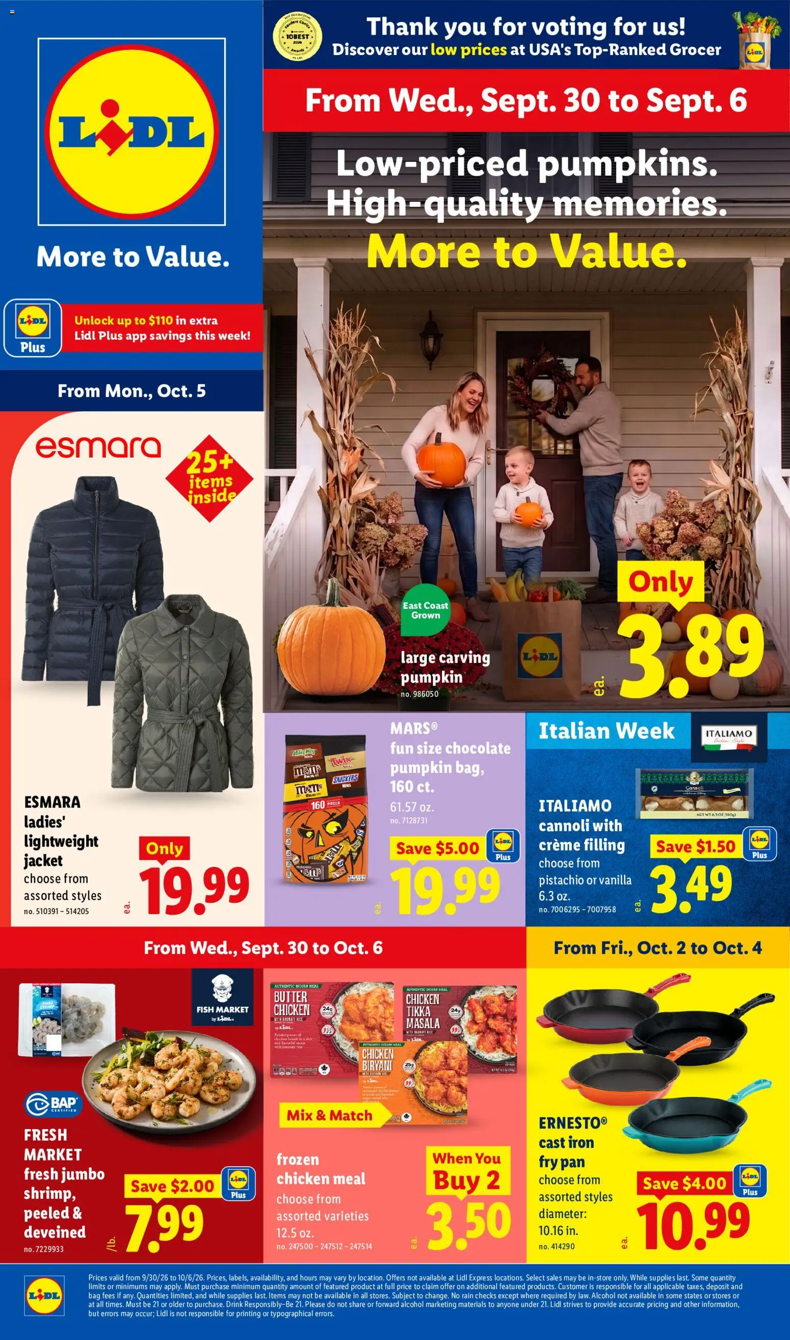 Lidl Weekly Ad - page 1- valid from 09/30/2026