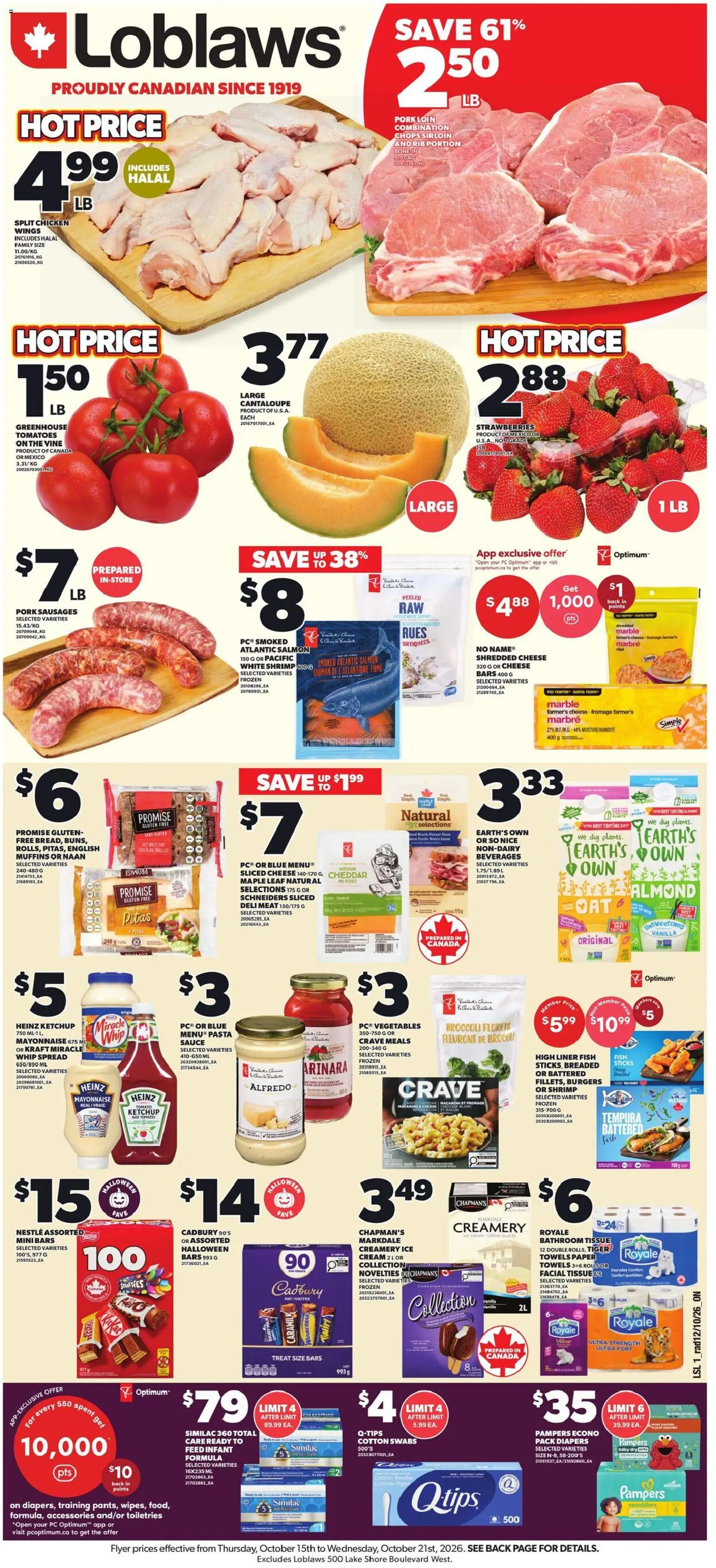 Loblaws weekly flyer / circulaire - page 1- valid from Oct 15, 2026
