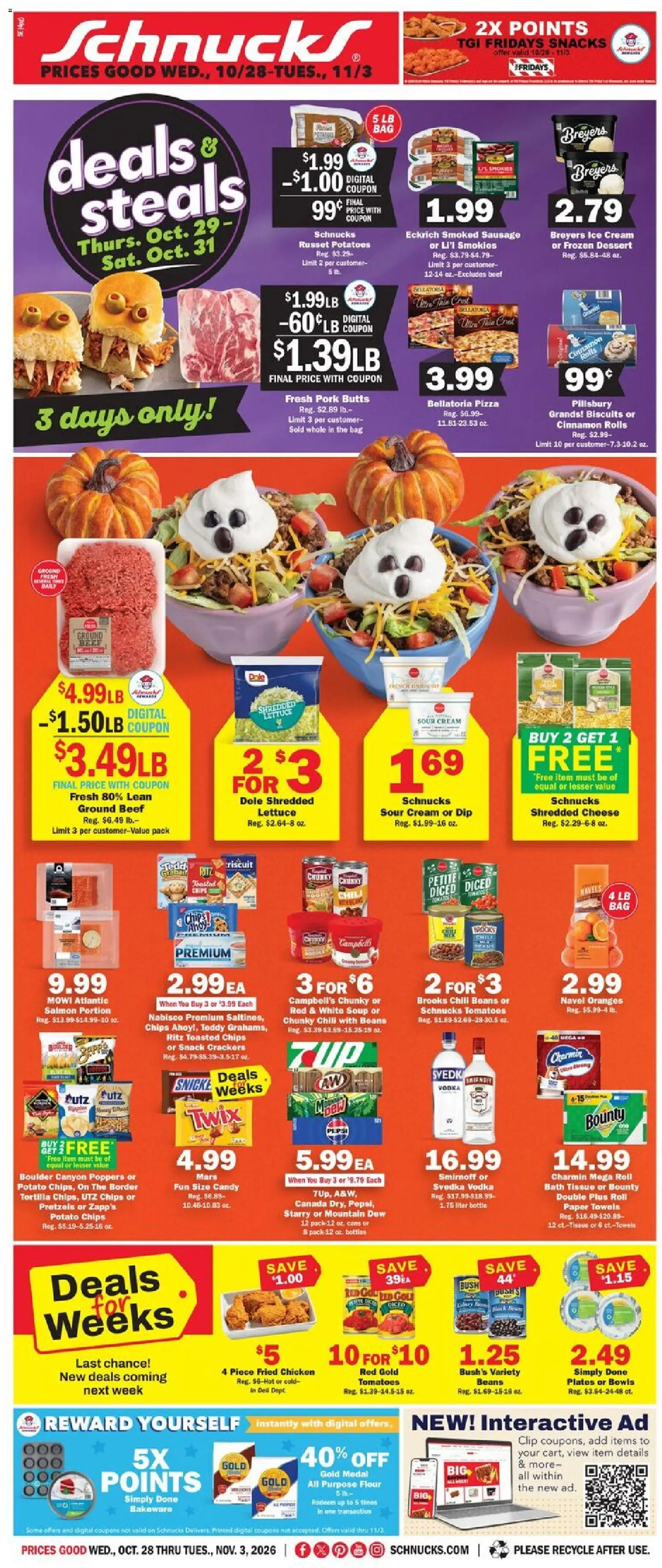 Schnucks Weekly Ad - page 1- valid from 10/28/2026