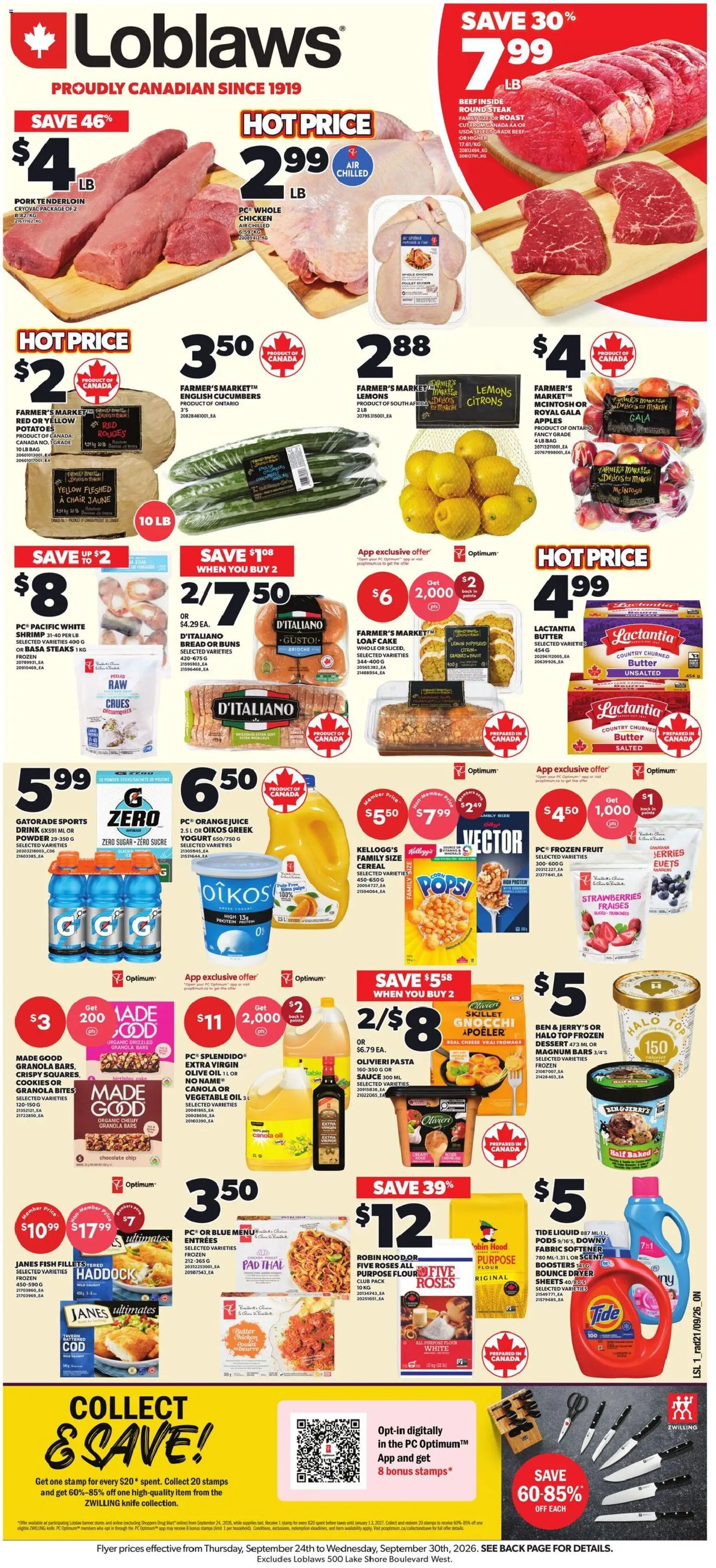 Loblaws weekly flyer / circulaire - page 1- valid from Sep 24, 2026