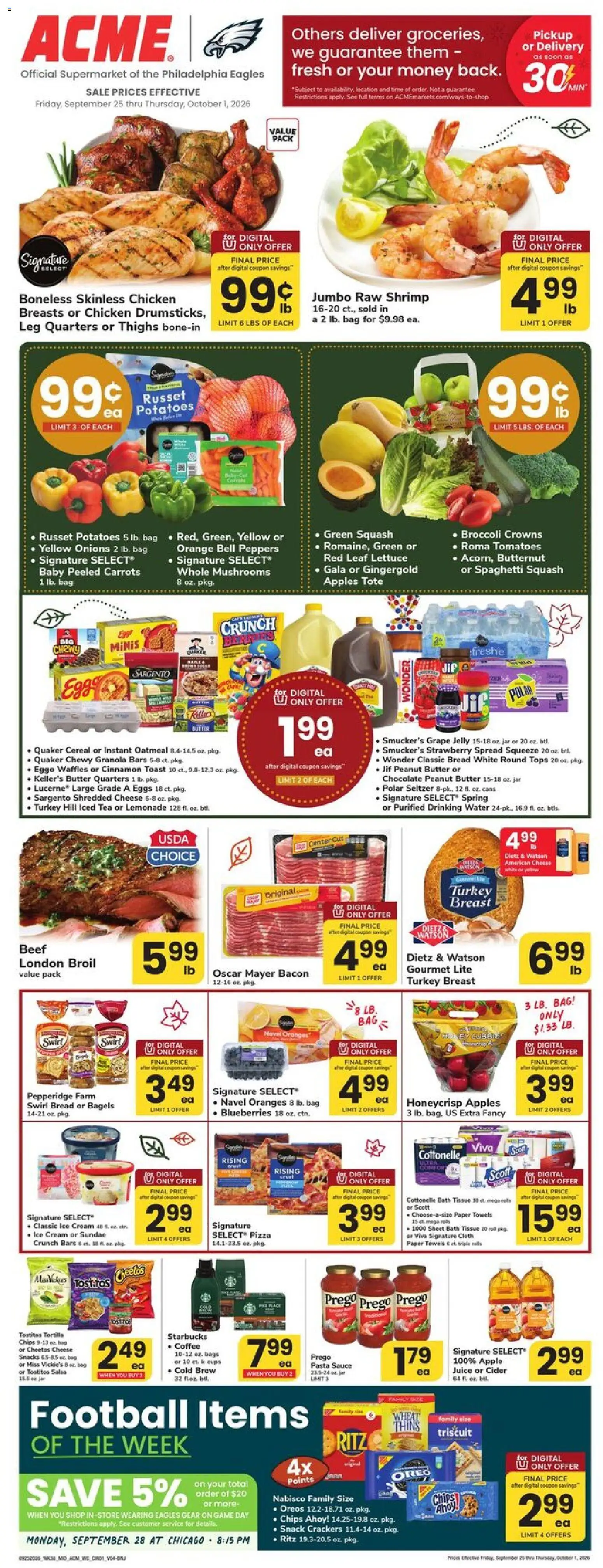 Acme Weekly Ad - page 1- valid from 09/25/2026