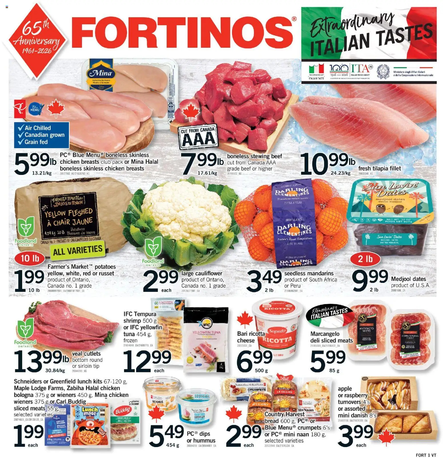 Fortinos weekly flyer / circulaire - page 1- valid from Oct 22, 2026