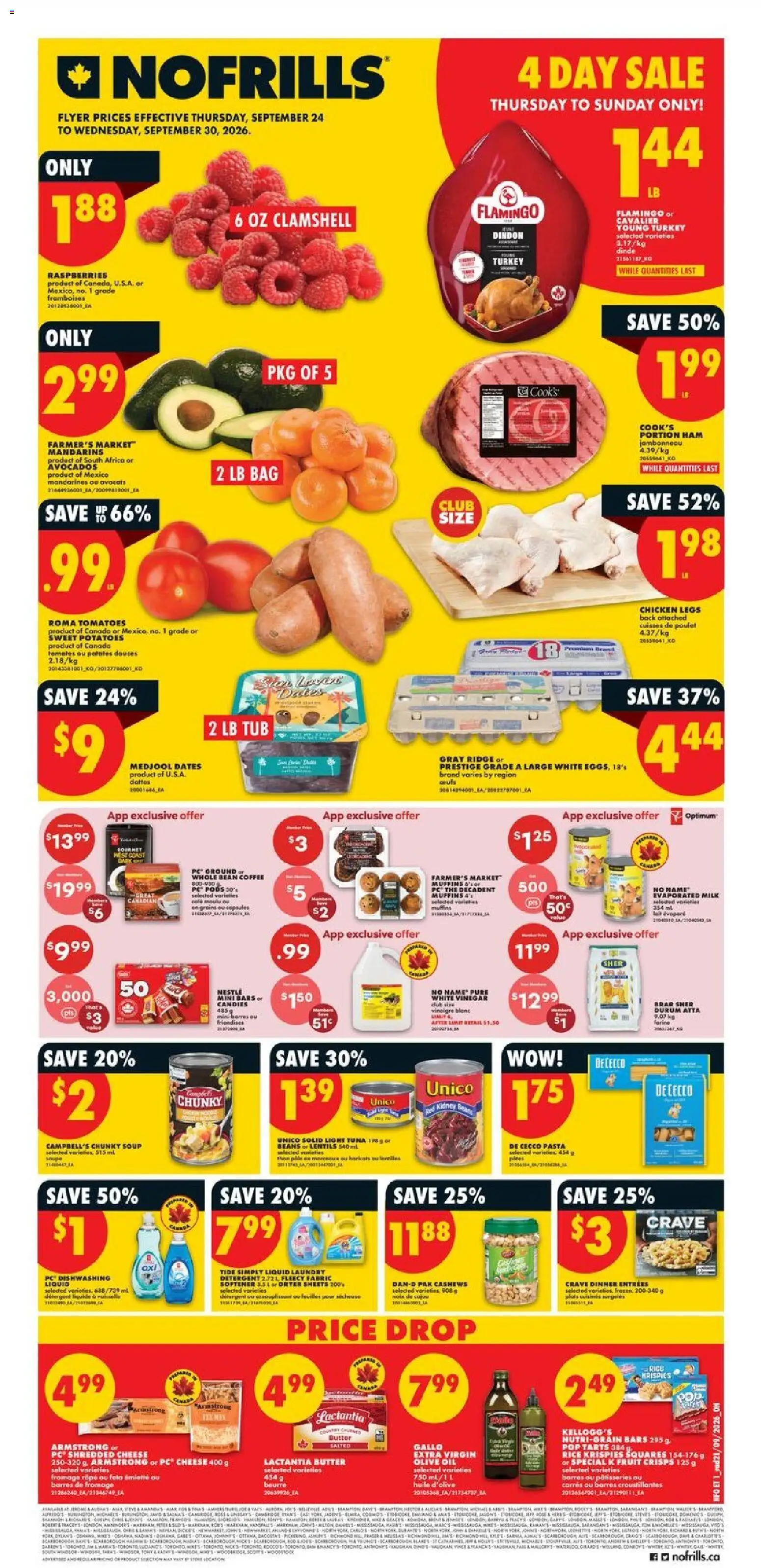 No Frills weekly flyer / circulaire - page 1- valid from Sep 24, 2026