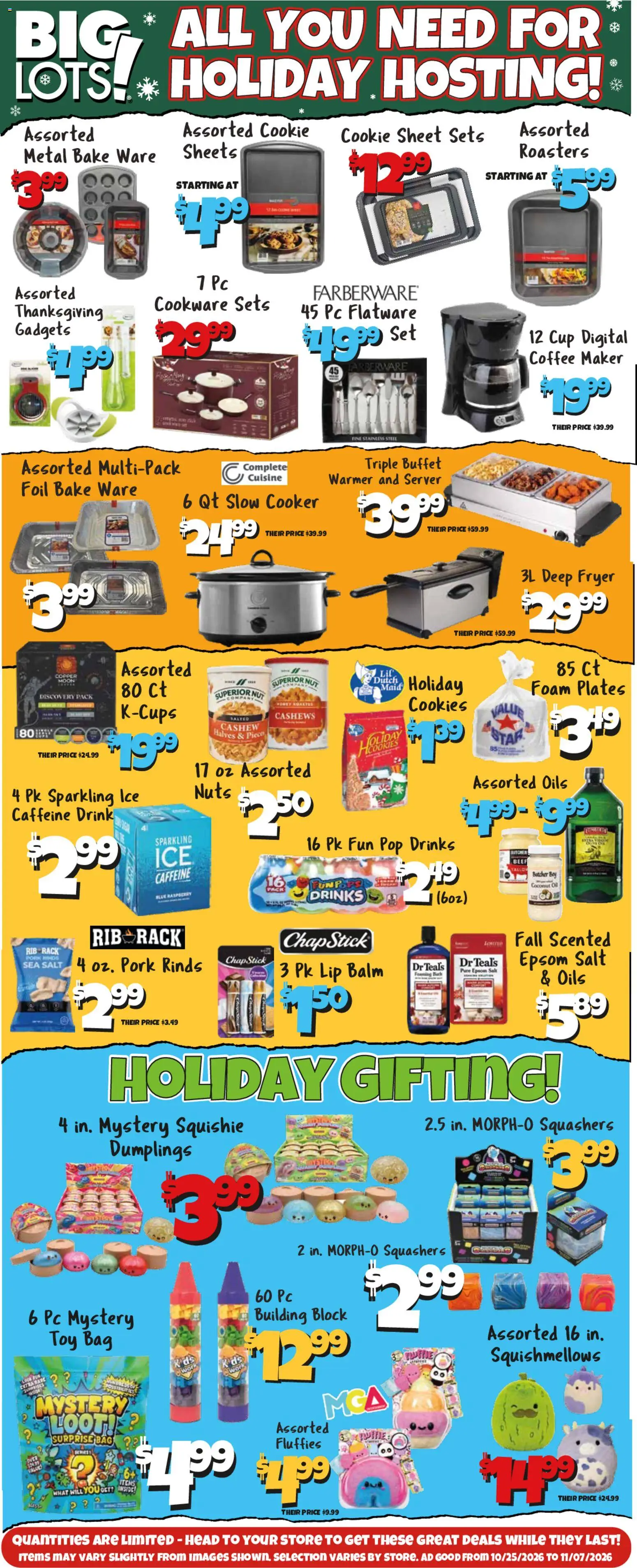 Big Lots Weekly Ad - page 1- valid from 10/25/2026