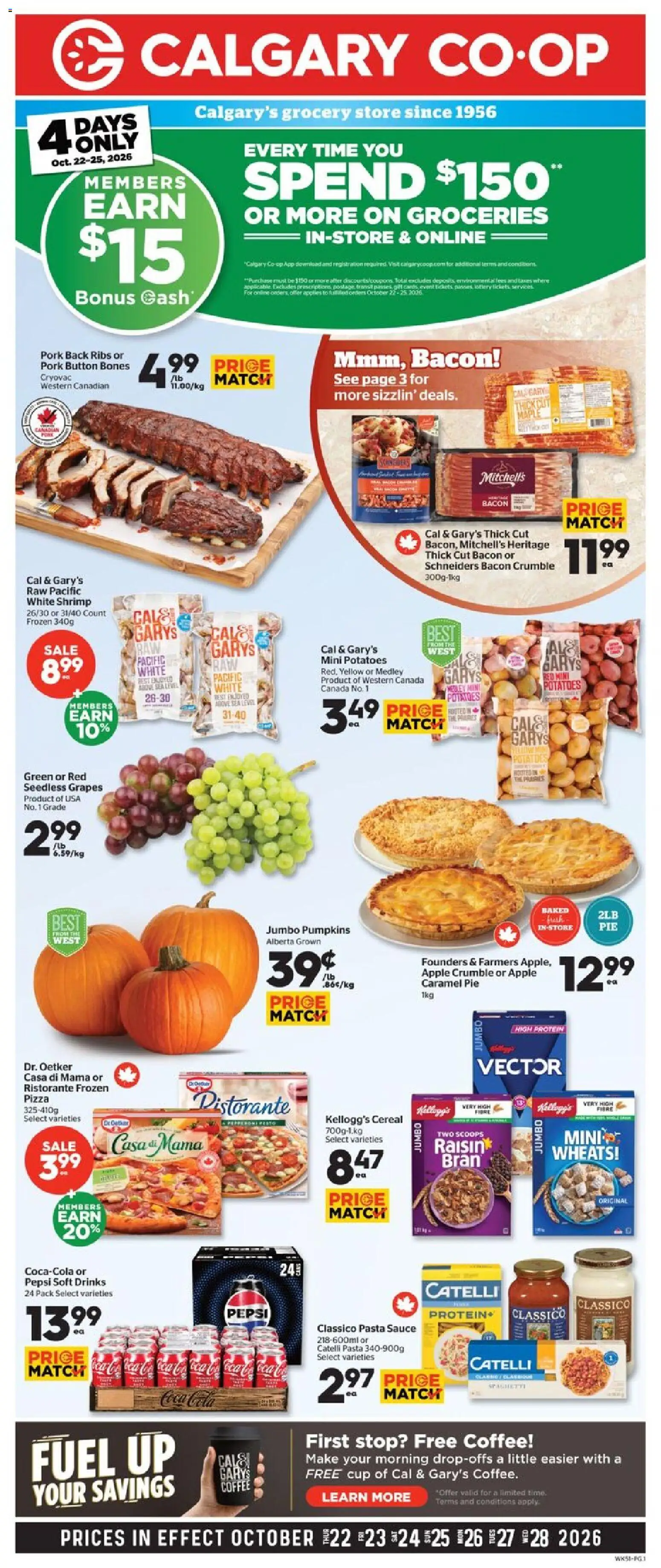 Calgary Co-op weekly flyer / circulaire - page 1- valid from Oct 22, 2026