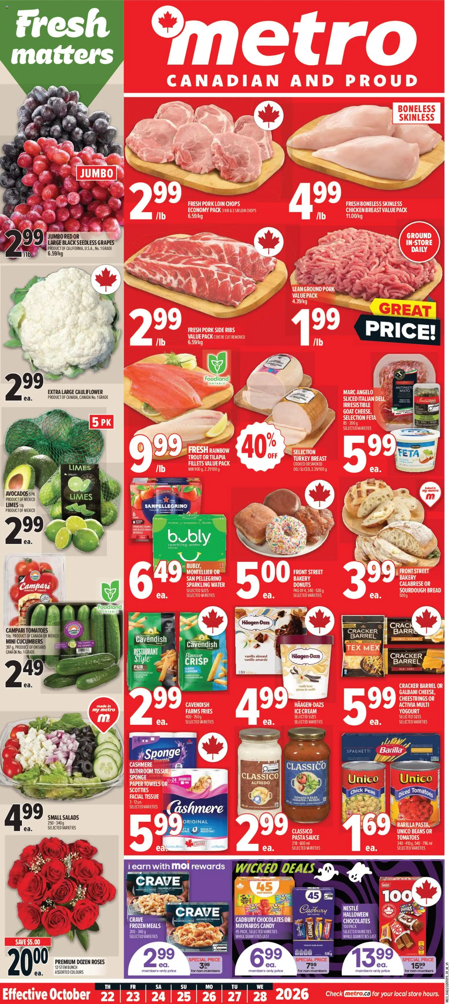 Metro weekly flyer / circulaire - page 1- valid from Oct 22, 2026