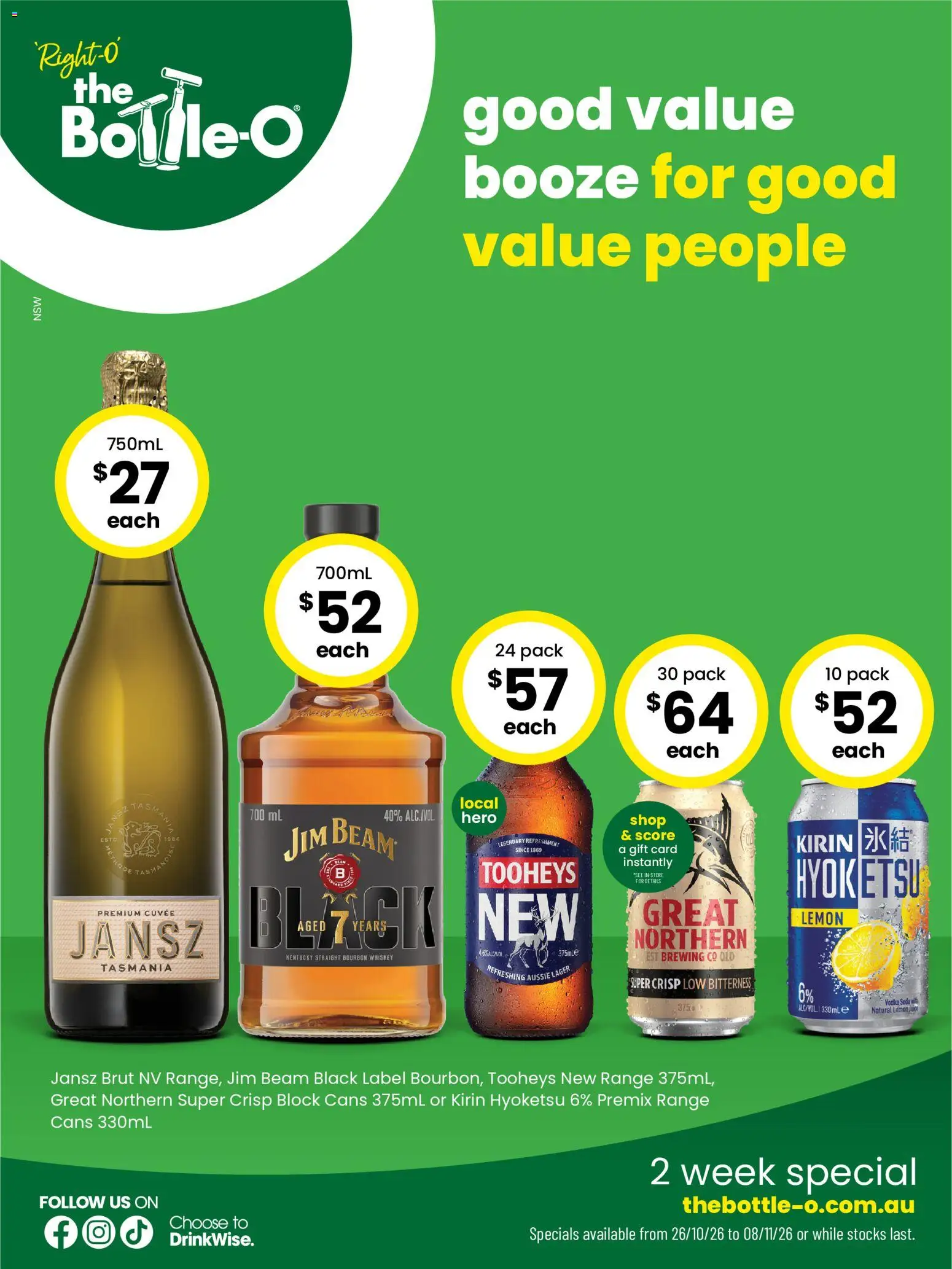 The Bottle-O catalogue - page 1- valid from 26/10/2026