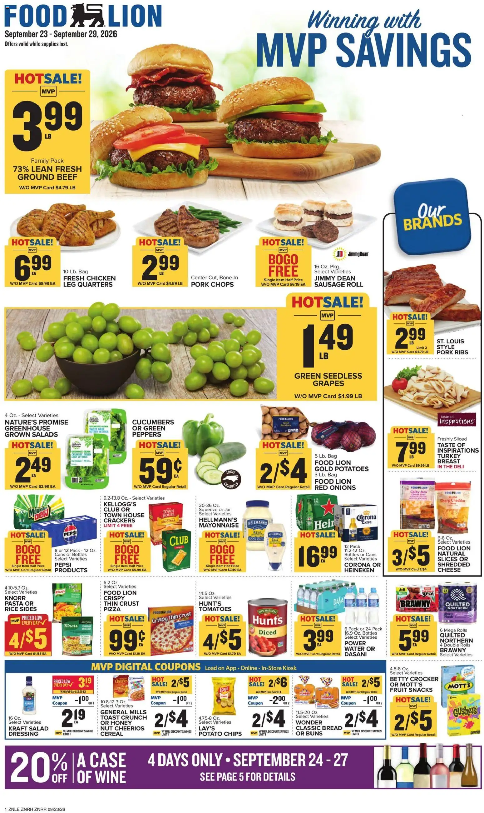 Food Lion Weekly Ad - page 1- valid from 09/23/2026
